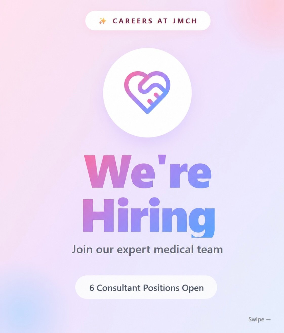 JMCH is expanding its medical team.

We are growing, and we want the right people to grow with us.

JMCH is looking for experienced consultants to be part of a patient-first, progressive healthcare institution in Jodhpur.

Open Consultant Positions:
