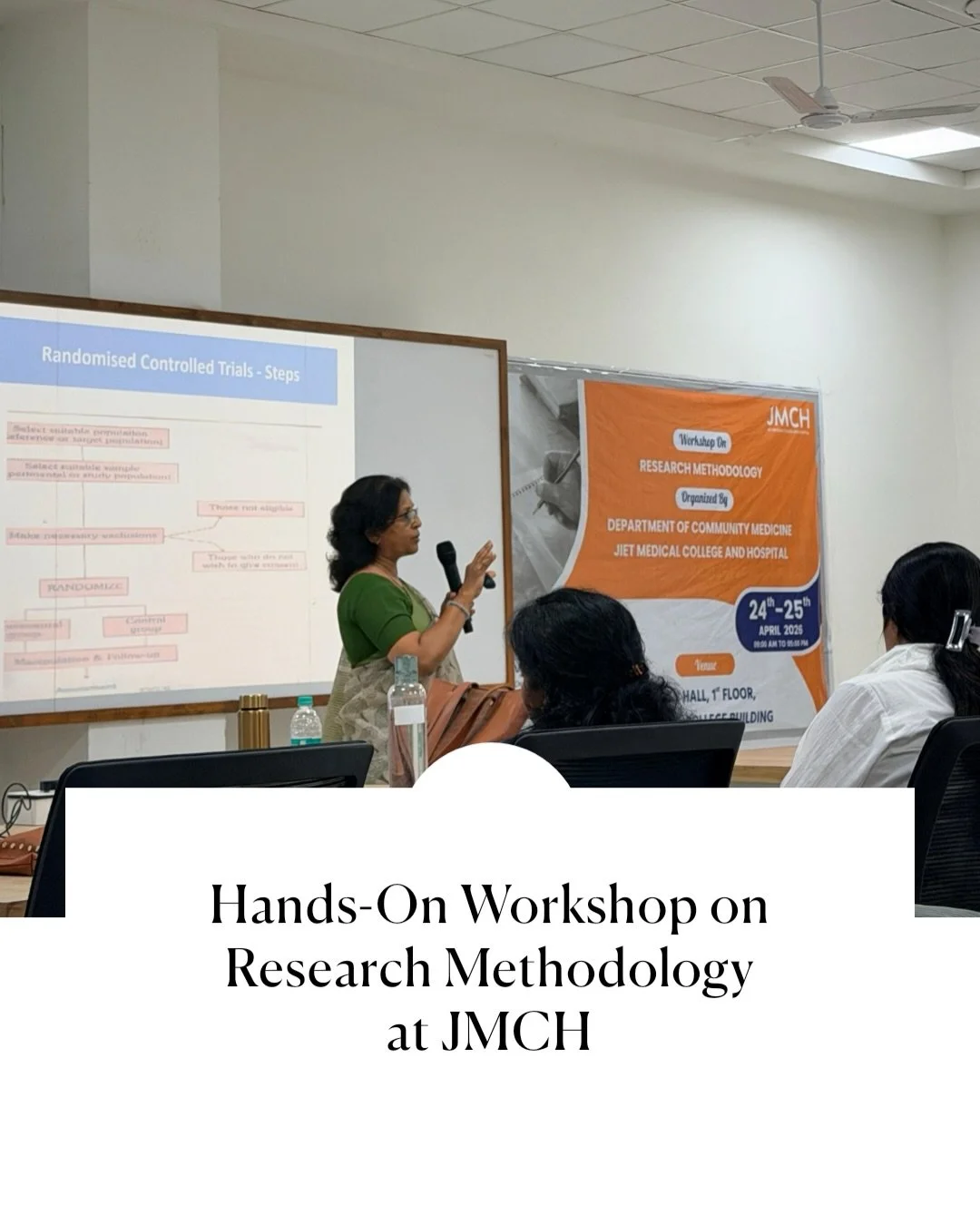 Turning curiosity into evidence! 

JIET Medical College &amp; Hospital, Jodhpur brought together brilliant minds for a transformative 2-day Hands-On Workshop on Research Methodology (April 24&ndash;25, 2026), guided by the expertise of Dr. Maneesha G