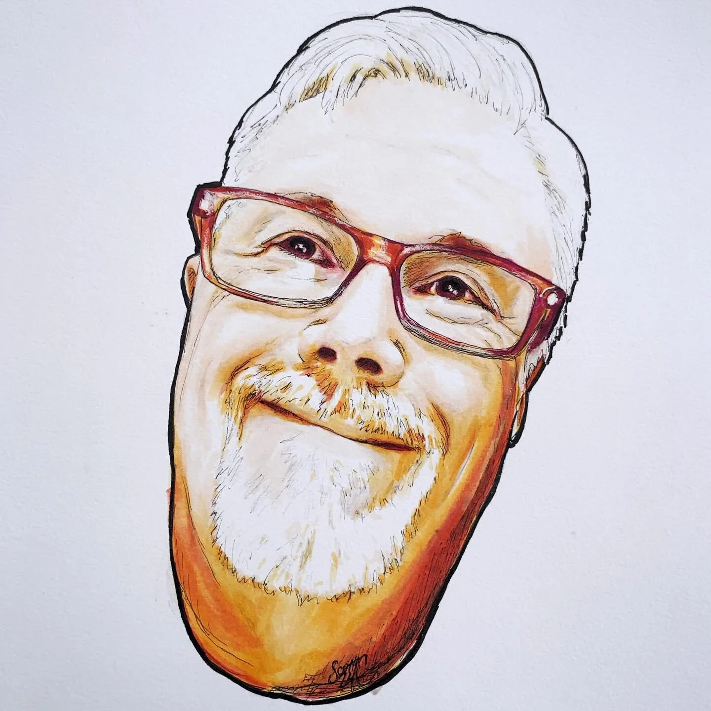 Day 26 - Harrison Sweazea - Copic Markers and Copic Liner Pens on Canson Mix Media Paper.

Harrison, you are beautiful; you are loved. It was a pleasure to draw you!! 🥰

I experimented with integrating black line work in with my color work on this o