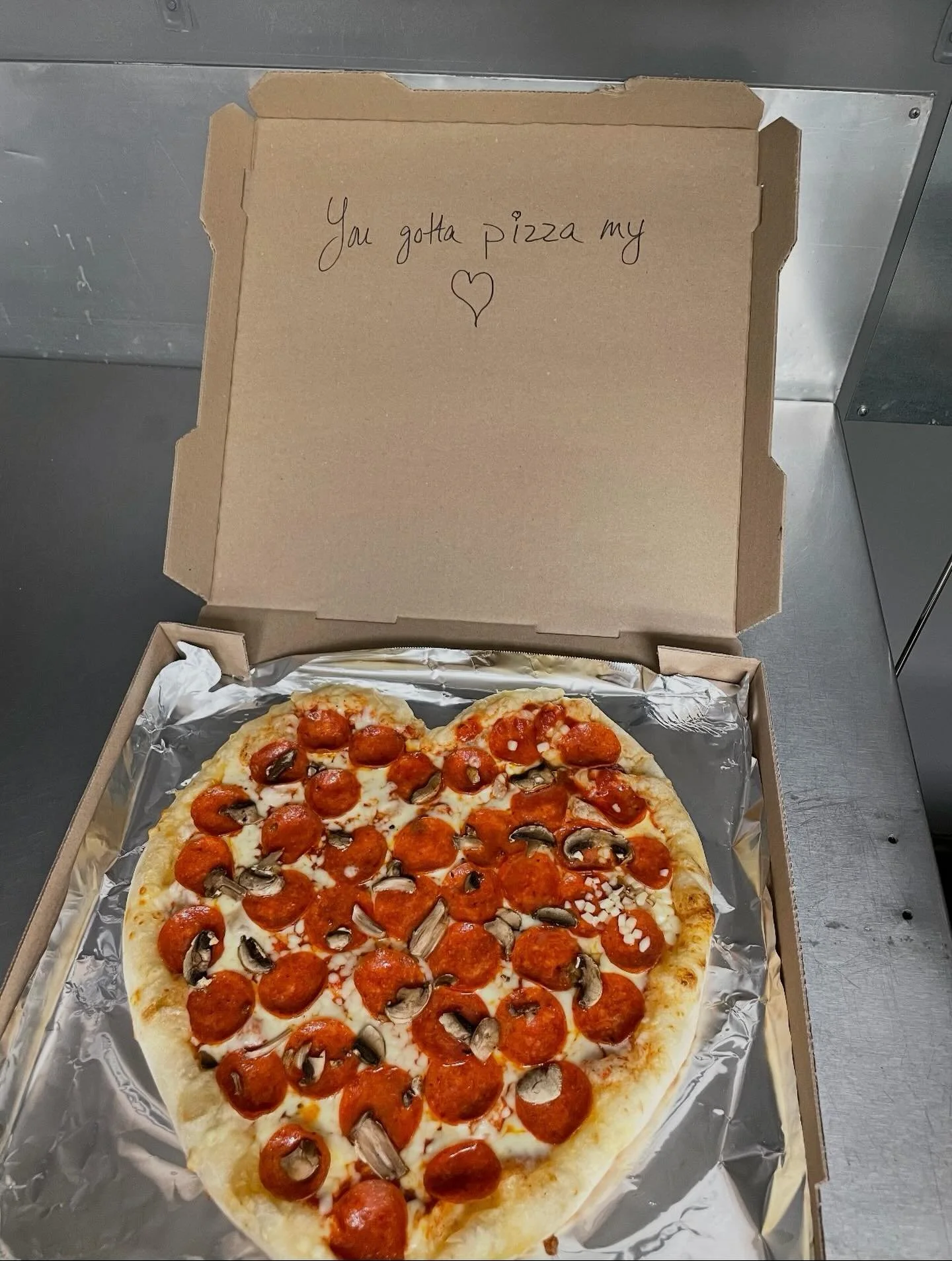 It&rsquo;s that time again! Now offering heart shaped pies. This one is half baked for a customer to finish cooking at home! All pies are hand spun per order and we&rsquo;re ready for ya!