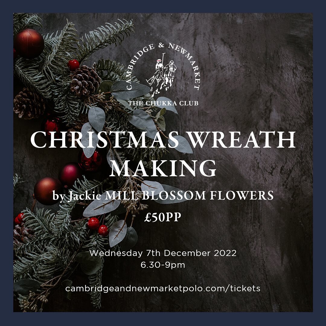 🎄Join us for an evening of Christmas wreath making to get you in the festive spirit 🎄 workshop by Jackie of Mill Blossom Flowers. Wednesday 7th December, follow the link in our bio to secure your spot!