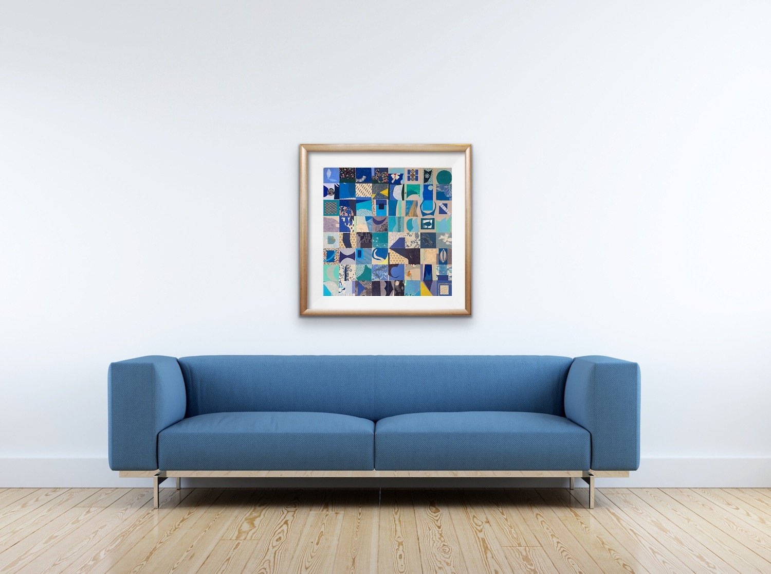 "Blue Squares", Living Room Setting