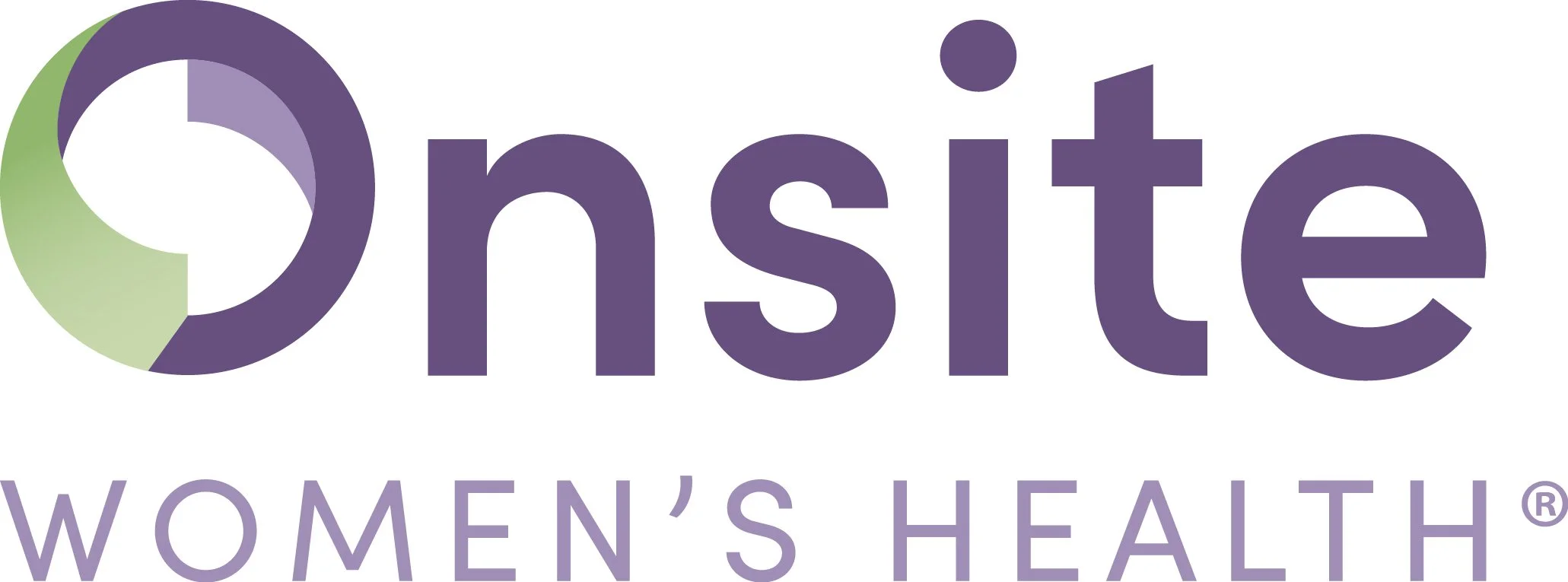 Logo for Thankfully Women's Health with a purple and green circular symbol and purple text.