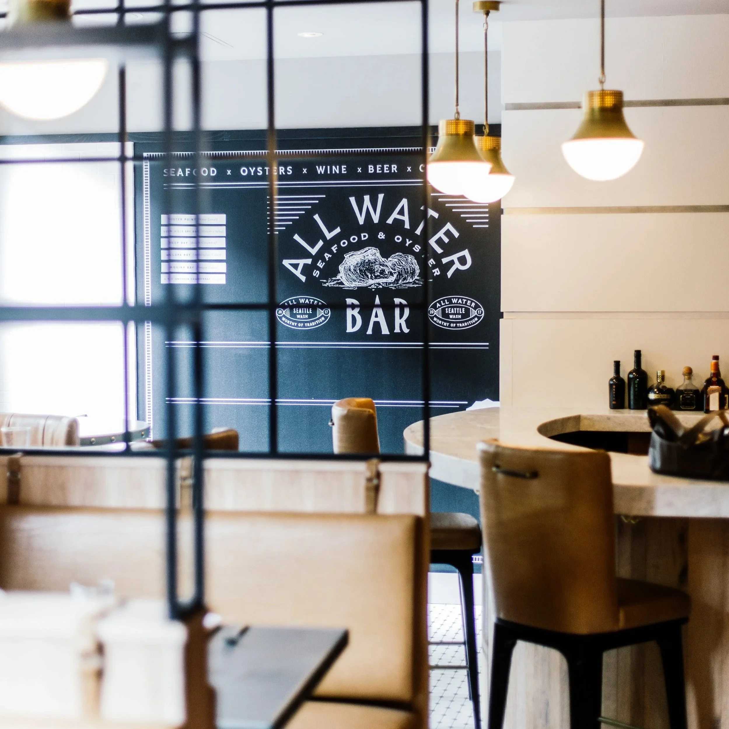 All Water Seafood & Oyster Bar Interior Seating