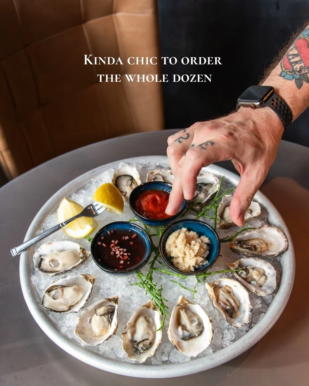 Kinda chic to eat your seafood steps from the water. 🩵 🐟 
Reserve your table with the link in our bio.
