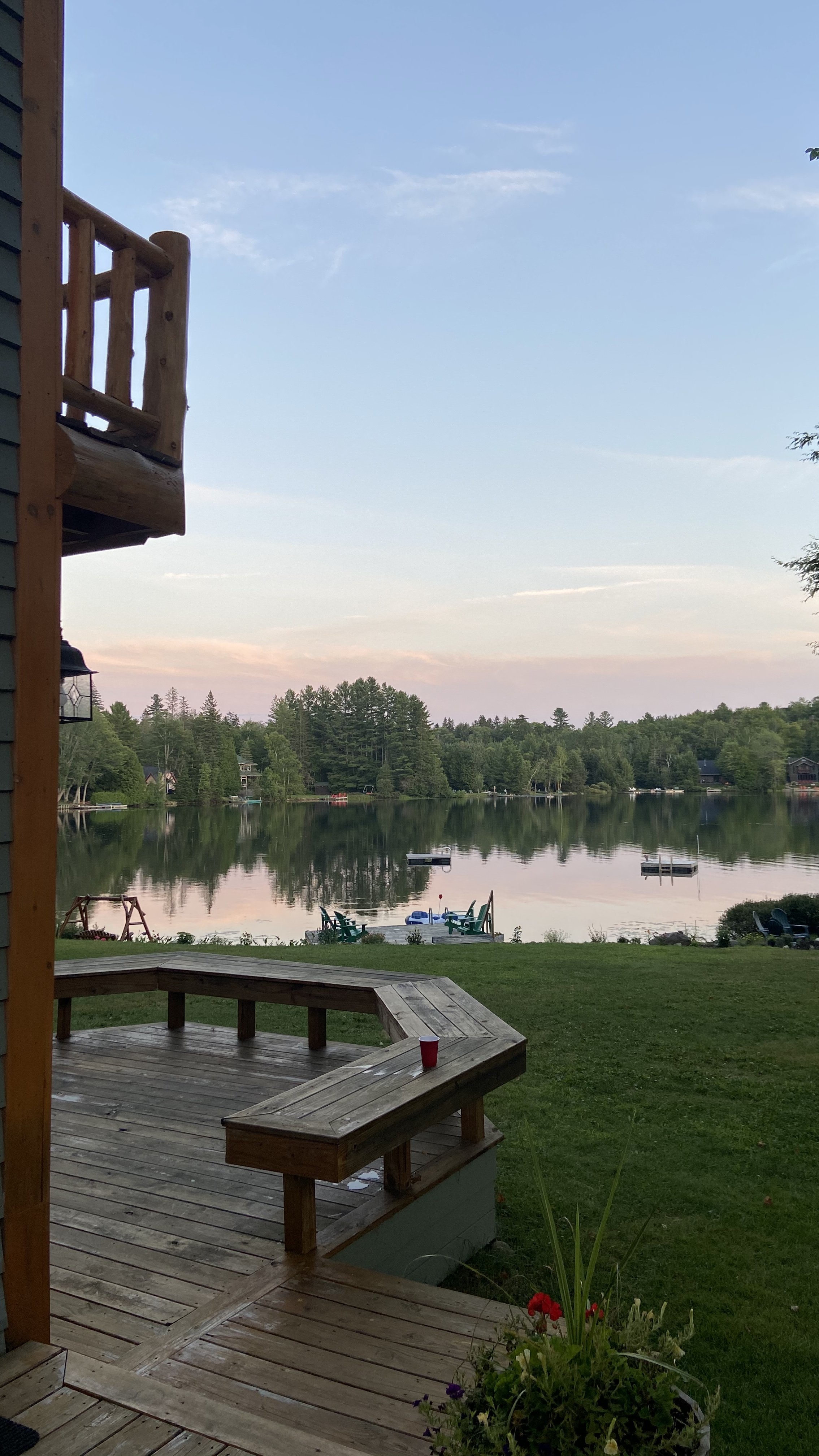 Sunburst lake view from hot-tub