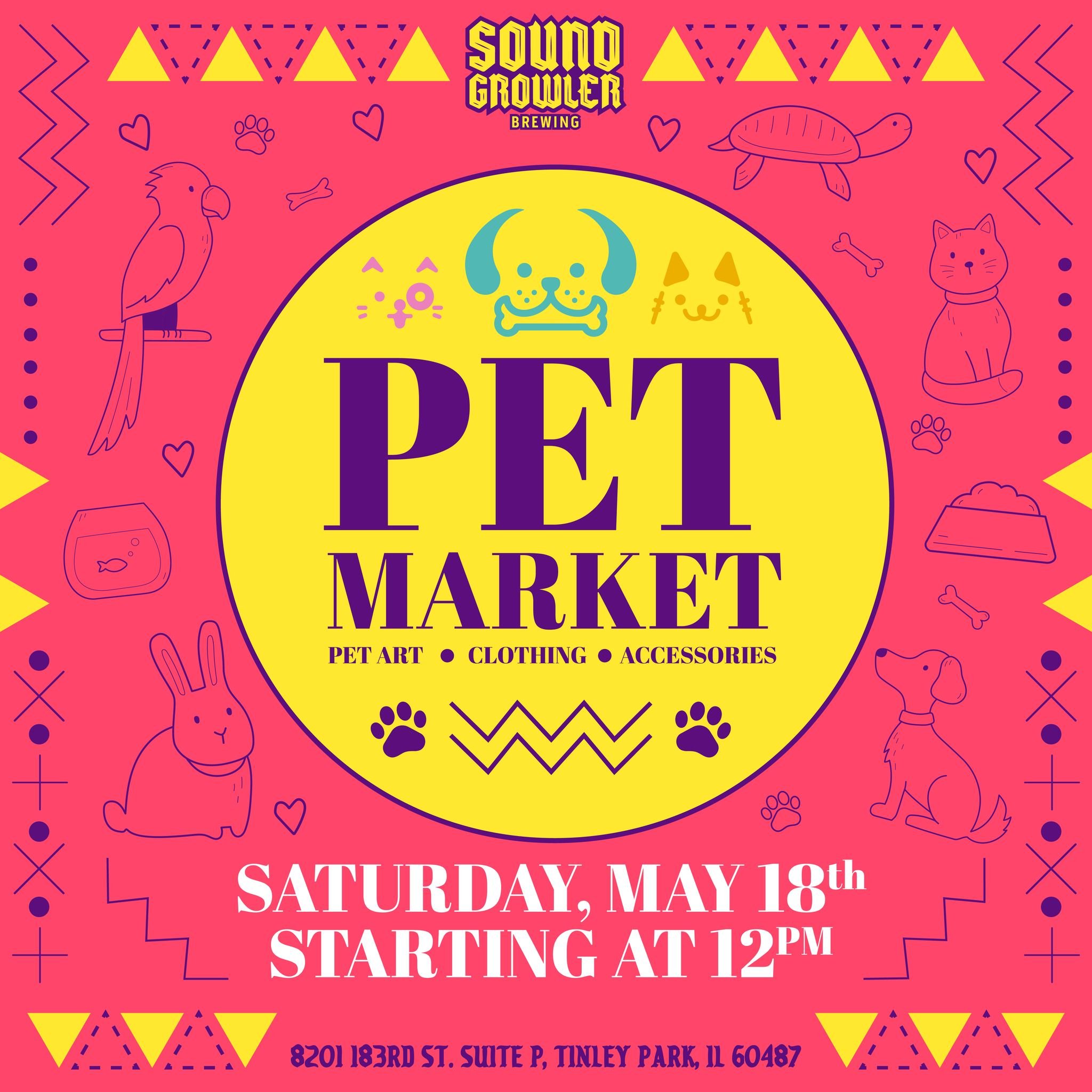 Exciting News! Our Pet Market is back! 🐾
Mark your calendars for Saturday, May 18th from 12PM-5PM! It's going to be an awesome day filled with everything you and your furry friends could ever dream of! 🐶🐱
Join us for an exclusive showcase of pet a