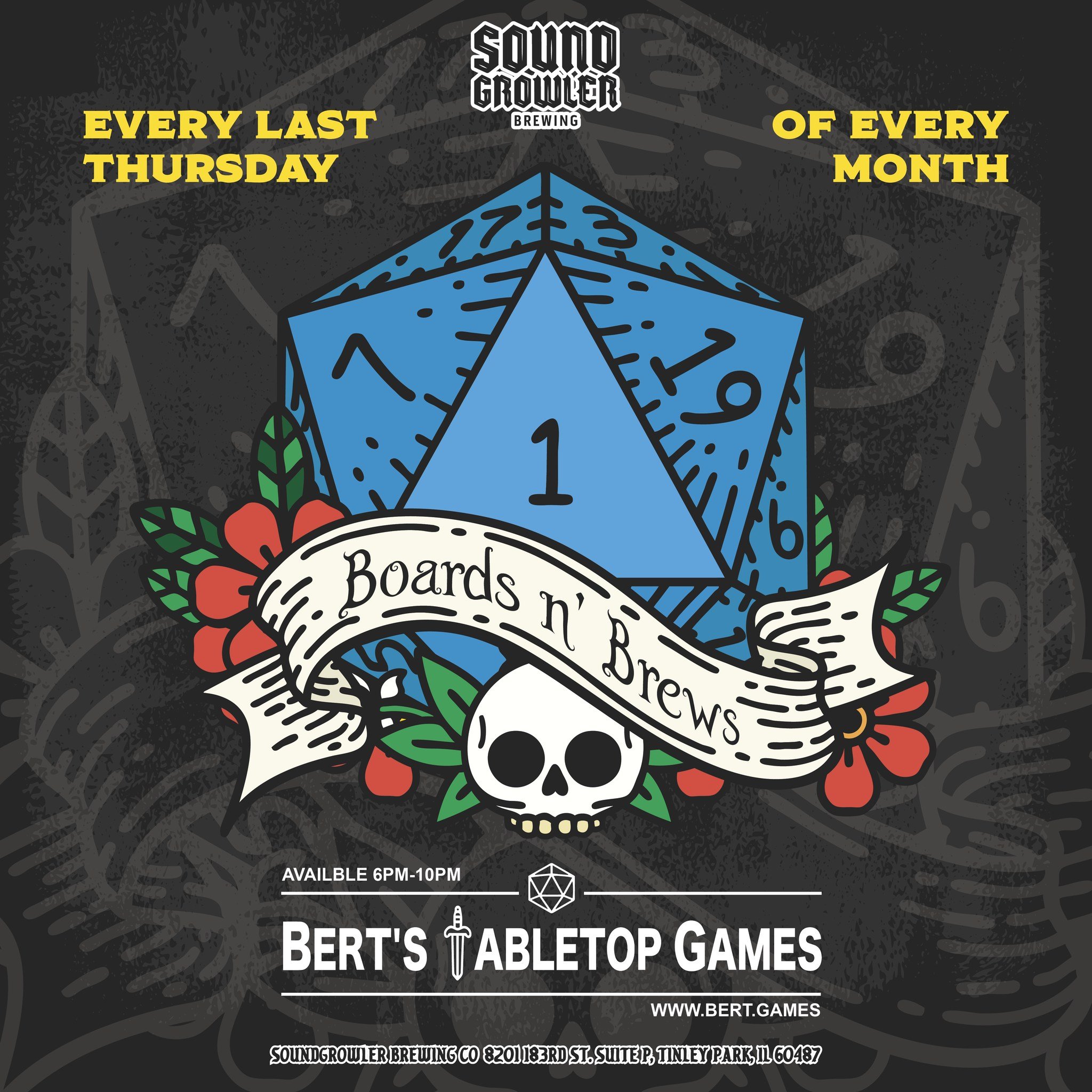 Get ready for some fun at Soundgrowler Brewing next Thursday, April 25th because it's Boards and Brews time again! All day long, savor $5 pours while you indulge in your favorite games. But the excitement doesn't stop there! From 6 PM until close, Be