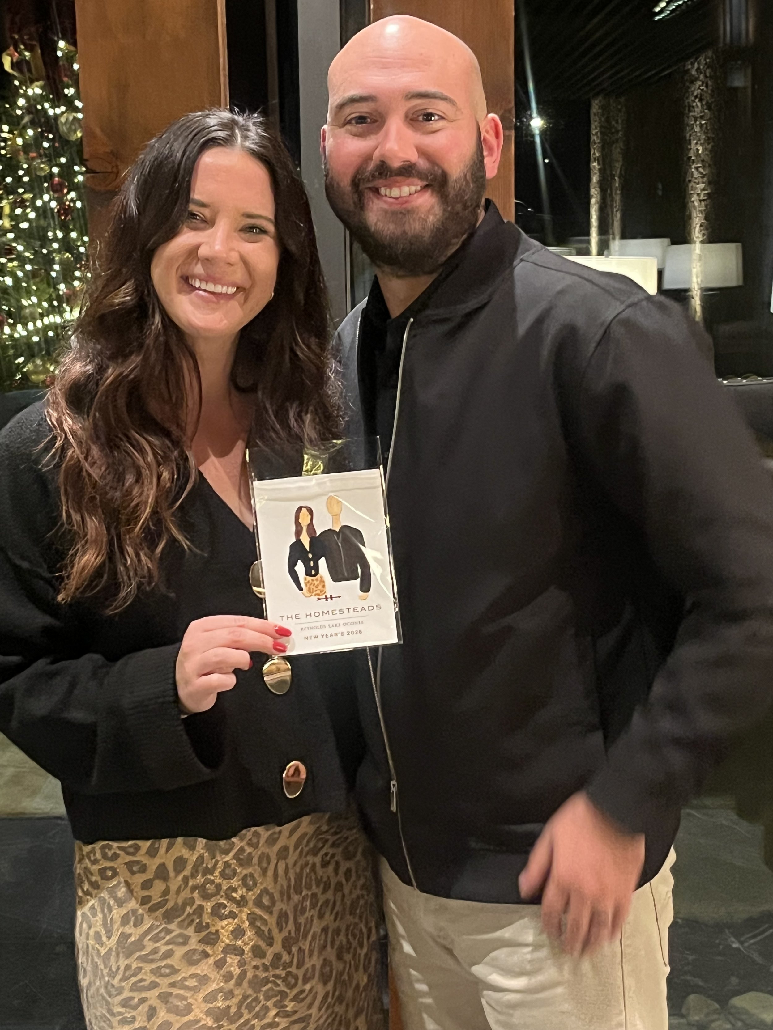 Joelle Monique of Noteworthy Couture travels to do live fashion illustration of guests for Reynolds Lake Oconee New Years Eve party