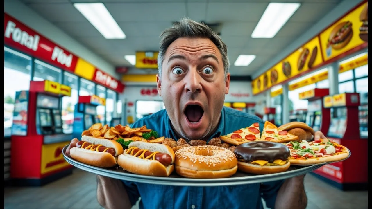 Surviving 24 Hours on ONLY Gas Station Food—Epic Food Challenge!