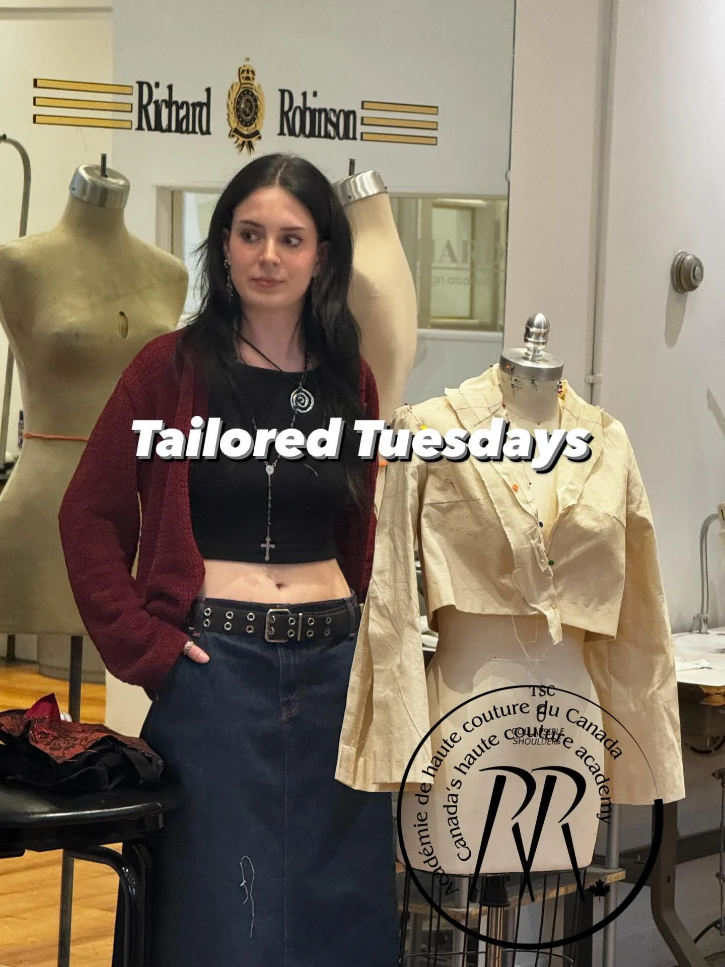 It&rsquo;s giving Precision. It&rsquo;s giving Perfection. 
It&rsquo;s tailored Tuesday! 
Where every dart, pleat,and dream comes to life in the hands of our future designers. 
#tailoredtuesdays #hautecouture #fashionstudents #sewingskills #rracademy