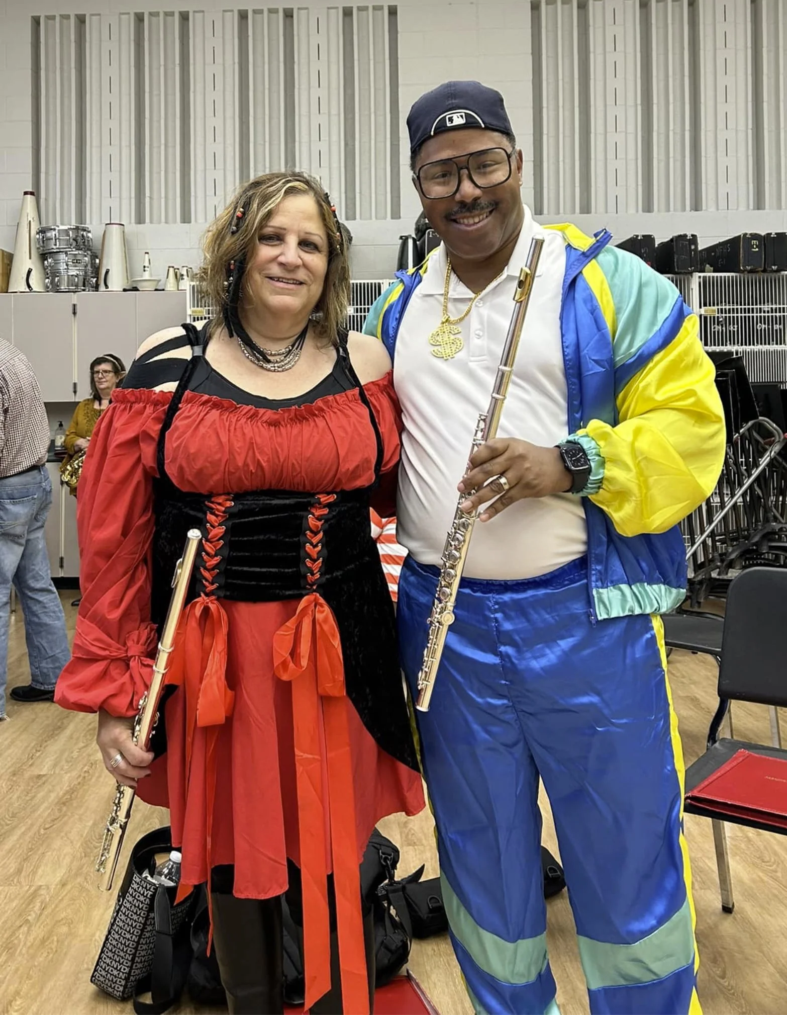 Chris Rush & Michelle Roney before the FCB Halloween concert