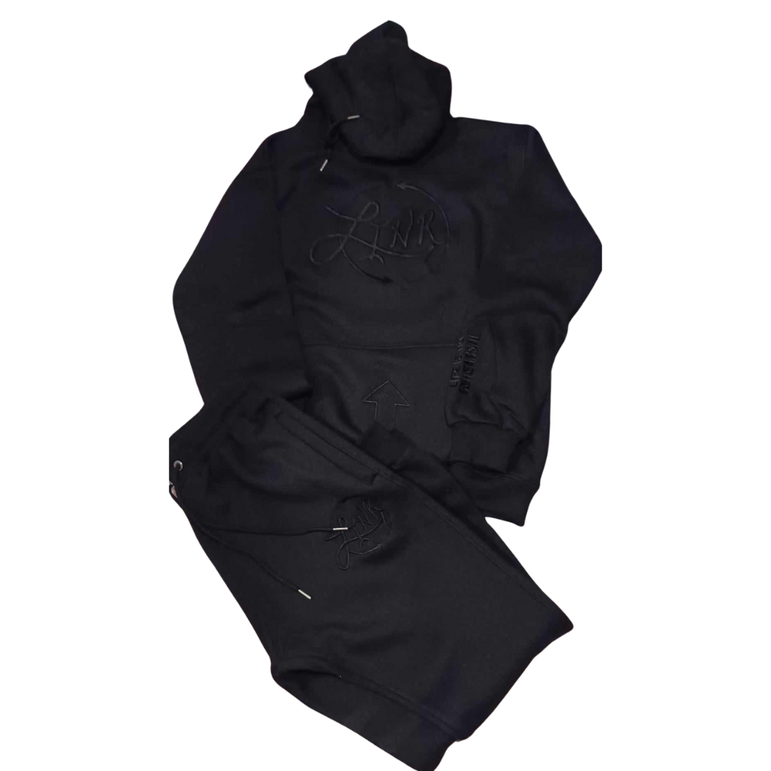 Styled All Black Sweat Suit