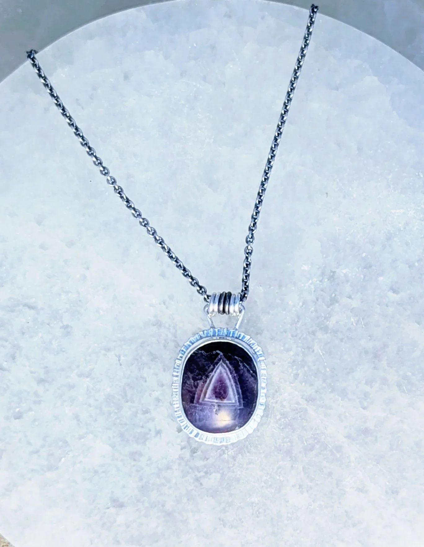Chevron Amethyst Necklace
