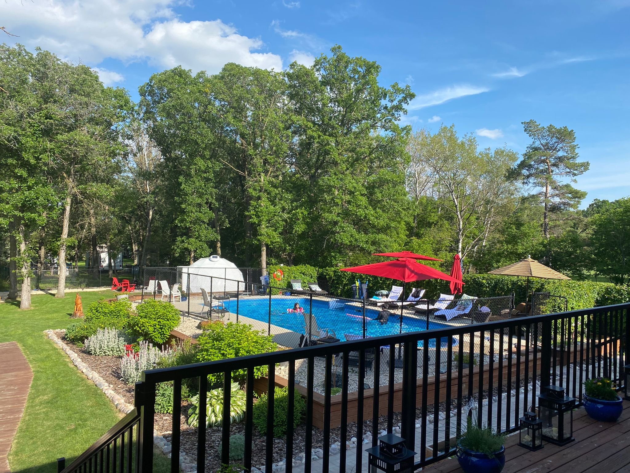 Seasonal Pool Area from Deck