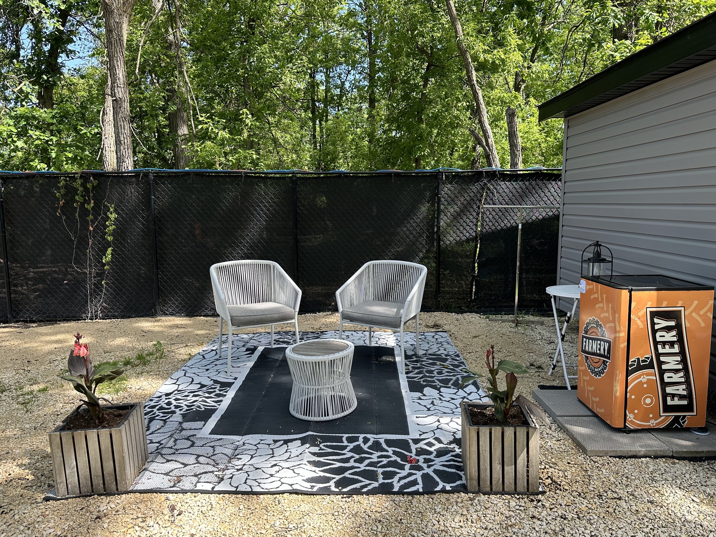 Cottage Lounge Area and Drying Rack