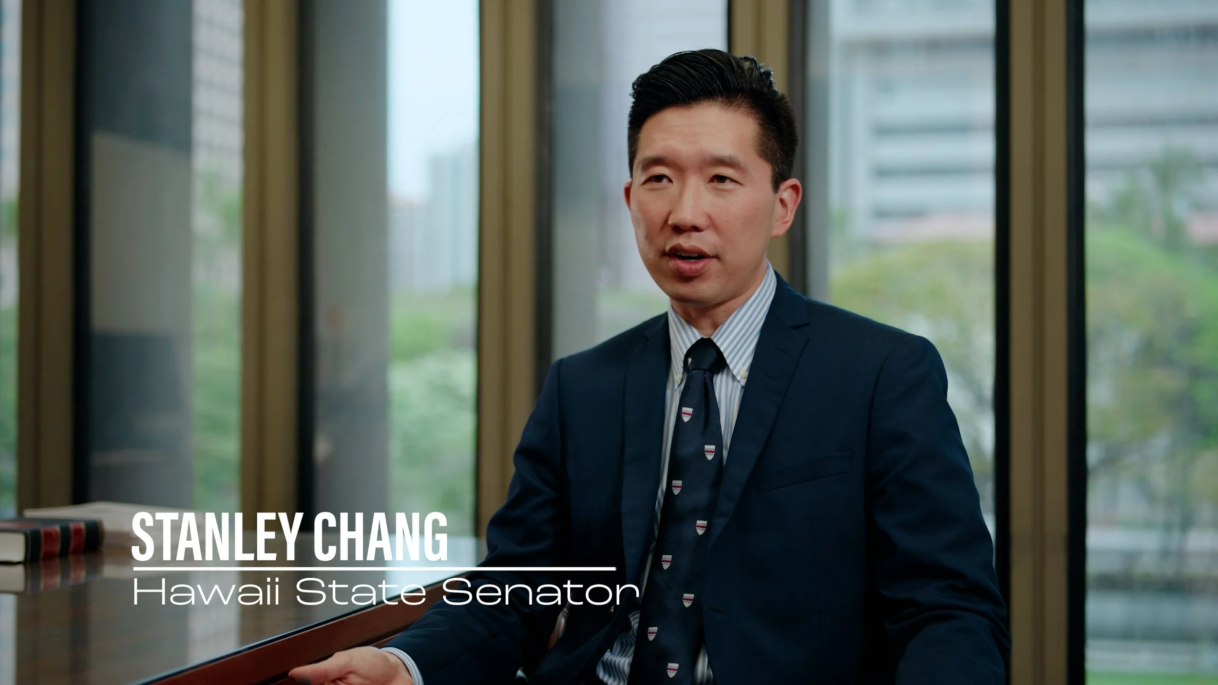 Hawaii State Senator Stanley Chang interviewed in Honolulu. Still from Priced Out of Paradise, a Hawaii housing documentary directed by Annie and Sam Menendez