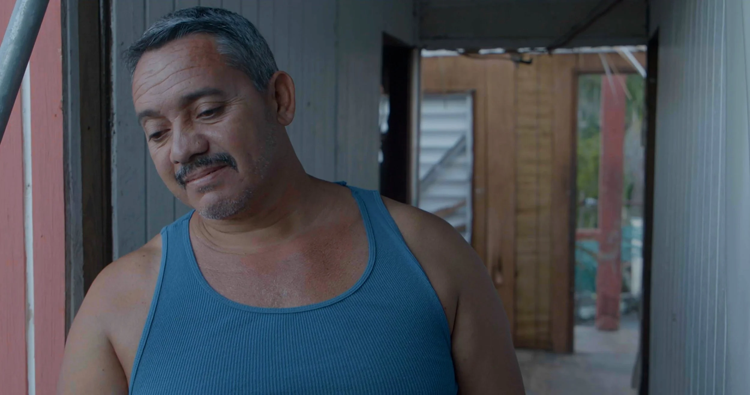 Hector Rivera at his home in Puerto Rico. Still from Hurricane Maria: Stories from the Storm, directed by Sam Menendez and produced by Annie Menendez