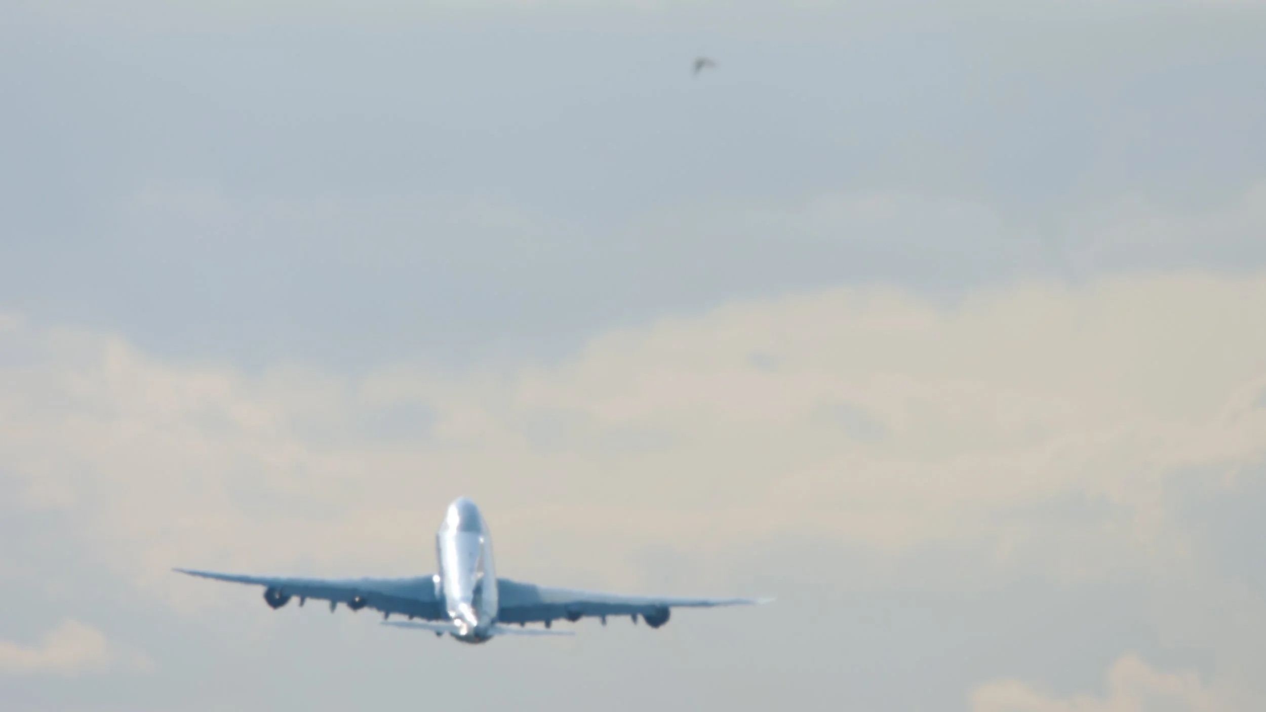 Passenger jet taking off. Still from Priced Out of Paradise, a Hawaii housing documentary directed by Annie and Sam Menendez