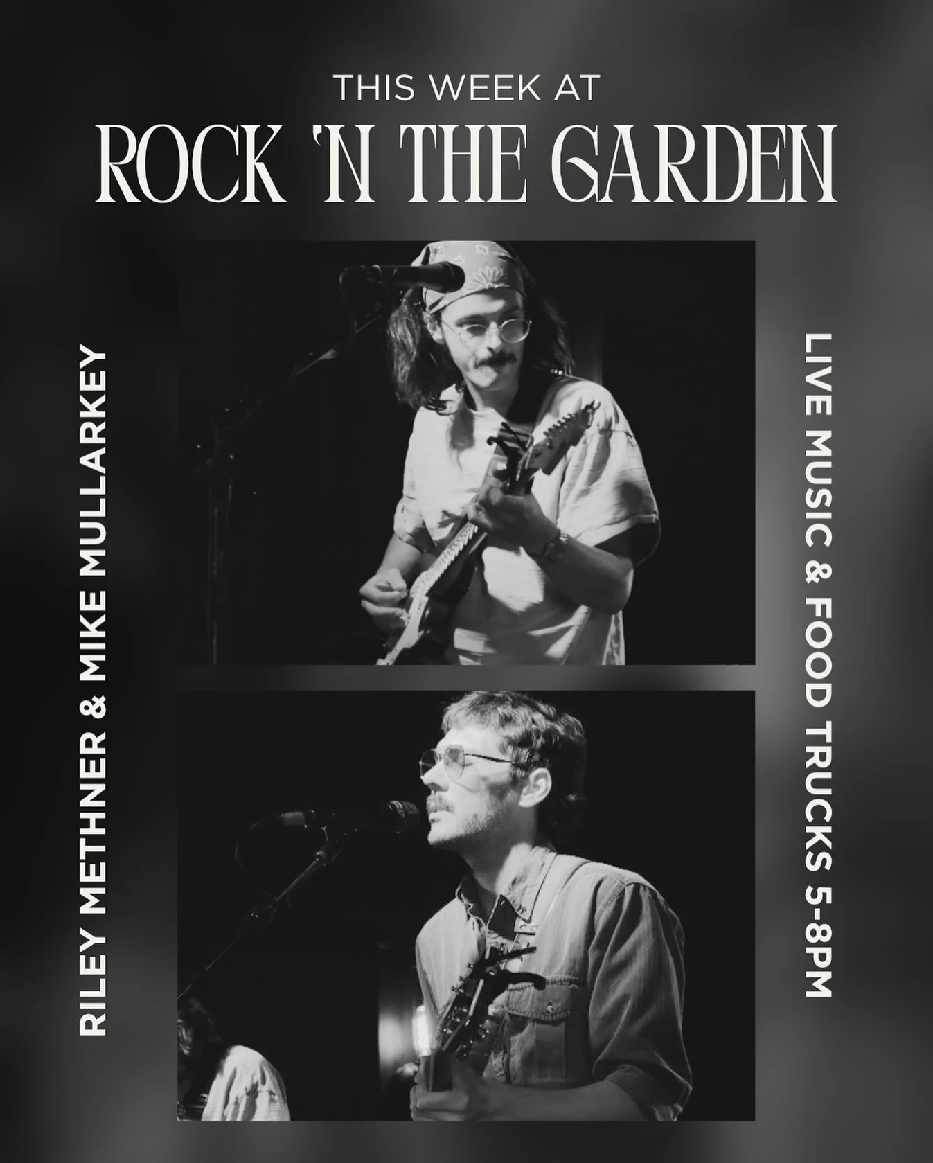 Join us this week at Rock &rsquo;N the Garden!

Settle in under the trees for an evening of live music from Riley Methner &amp; Mike Mullarkey🎶

Sip, stroll, and savor the laid-back garden vibe while food trucks serve up local favorites🌿

Thursday,