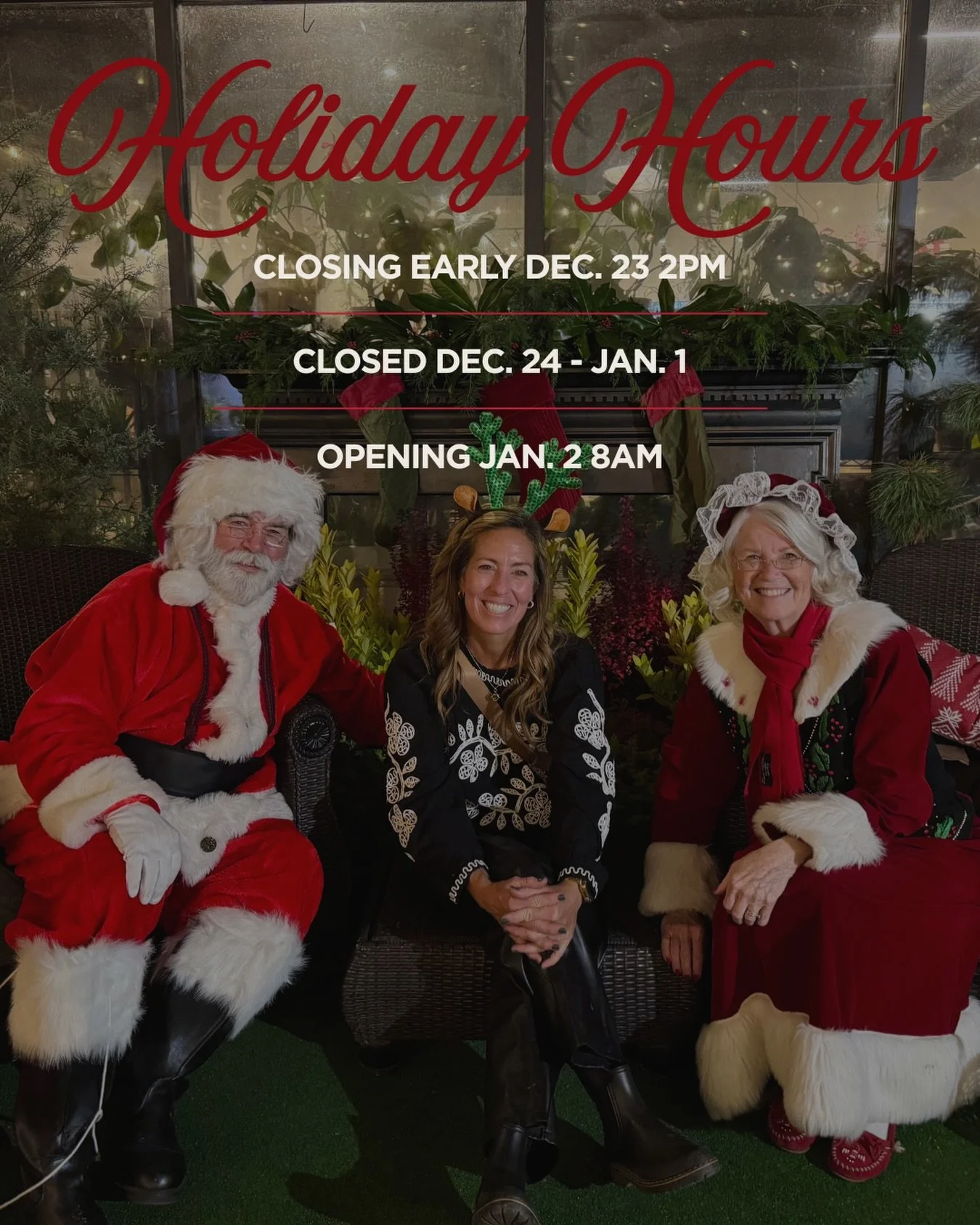 Happy Holidays to our Norwood Family! ❤️

We will be closing early on Dec 23 at 2 PM and will be closed Dec 24 - Jan 1 as our team spends time with family and rests for the season. 

We reopen Jan 2 at 8 AM! 

Thank you for making Norwood such a spec