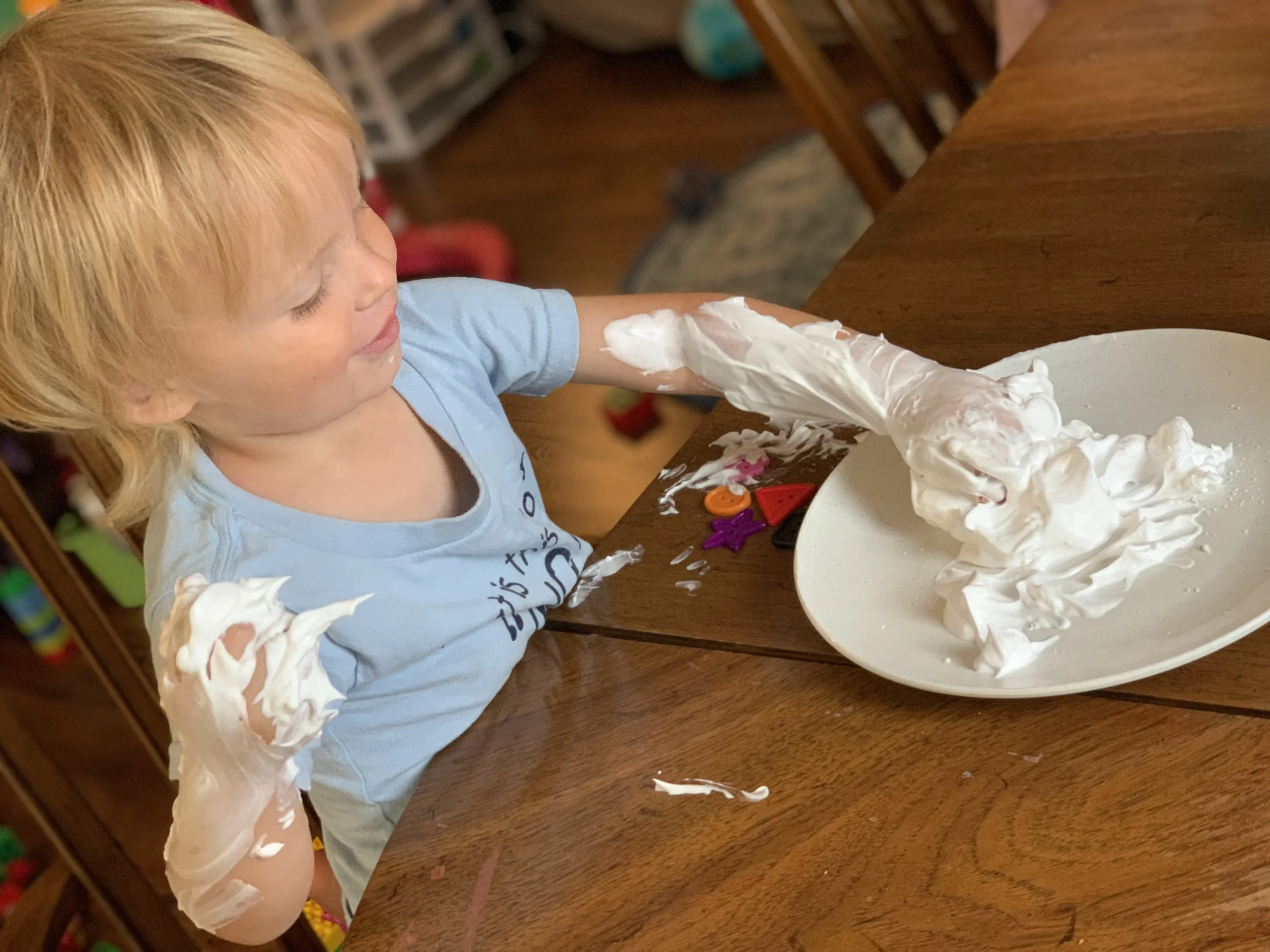 Shaving Cream — Sunshine & Storytime learning with outdoor play