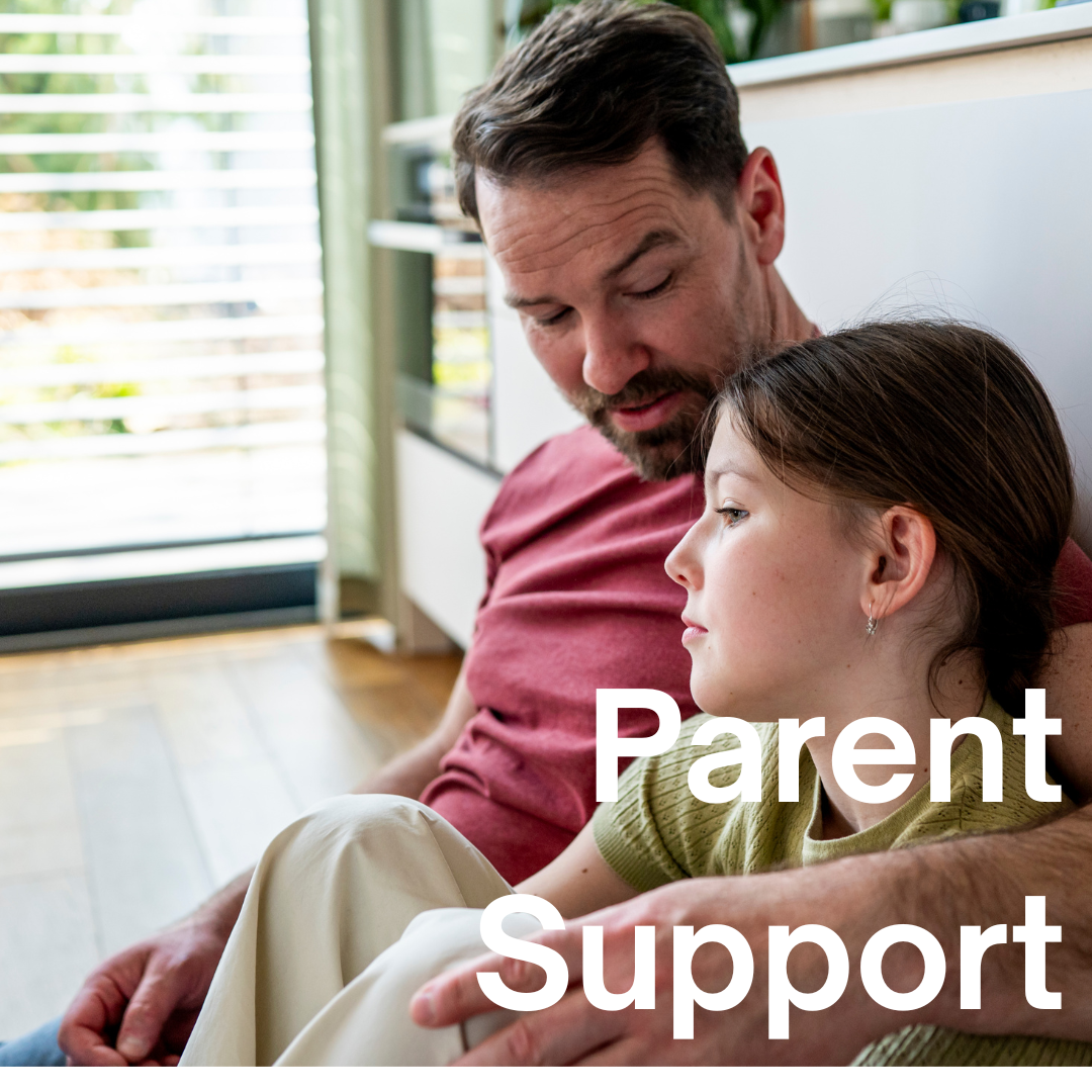 Parent talks with a middle schooler