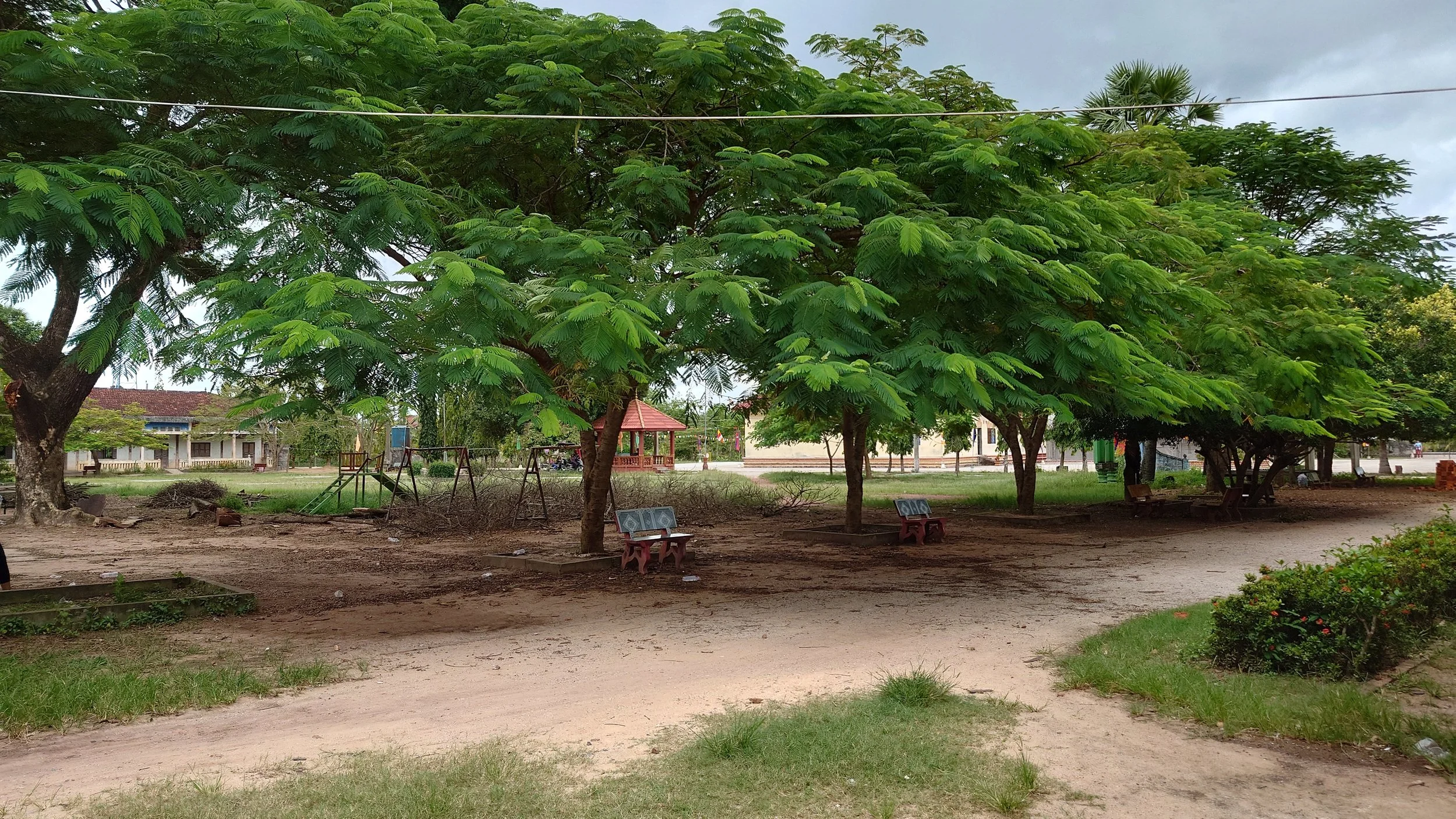 Basketball Court Construction in Progress