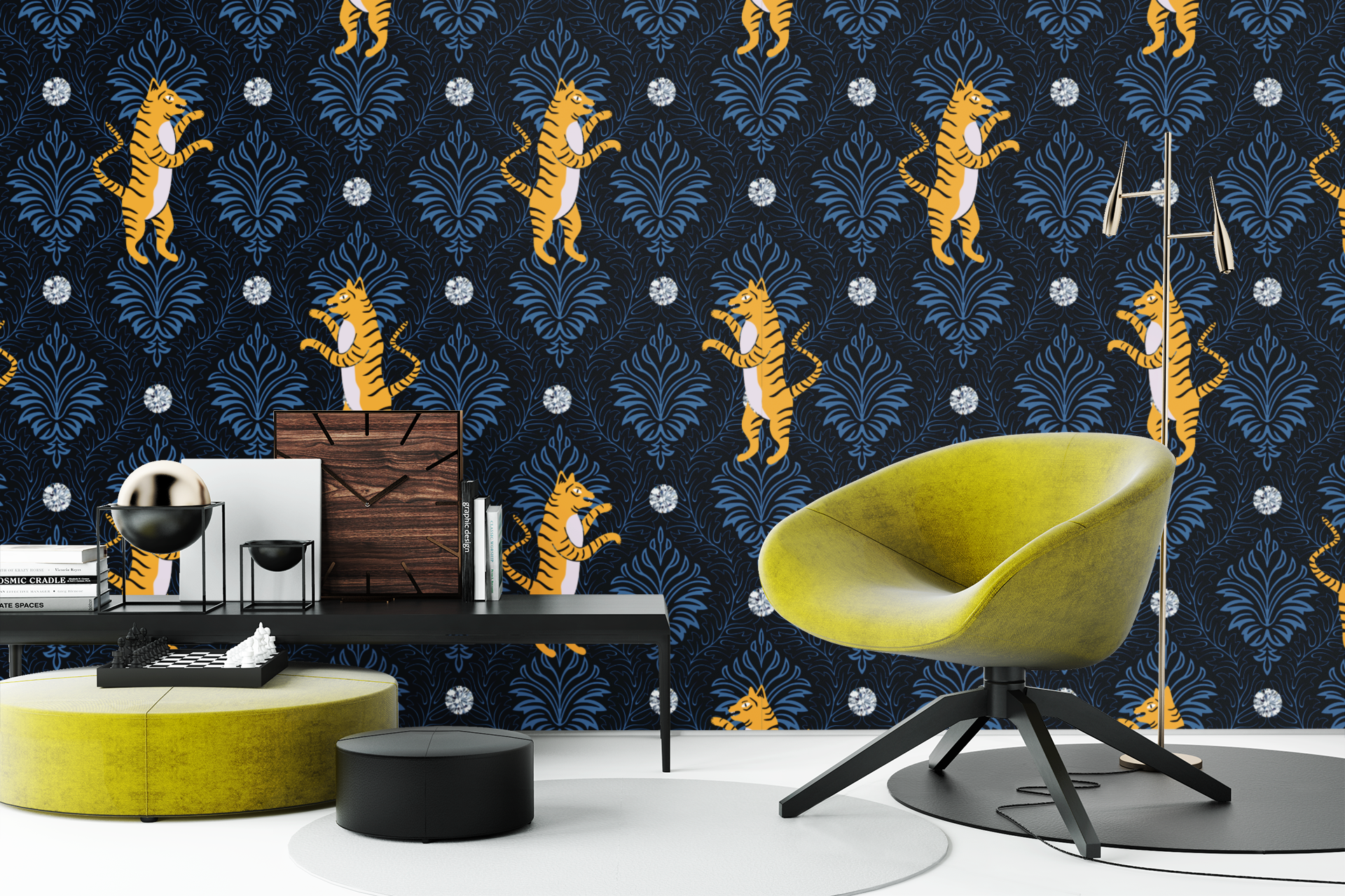 Beautiful Navy and Gold Wallpaper For Your Home  Wallsauce UK