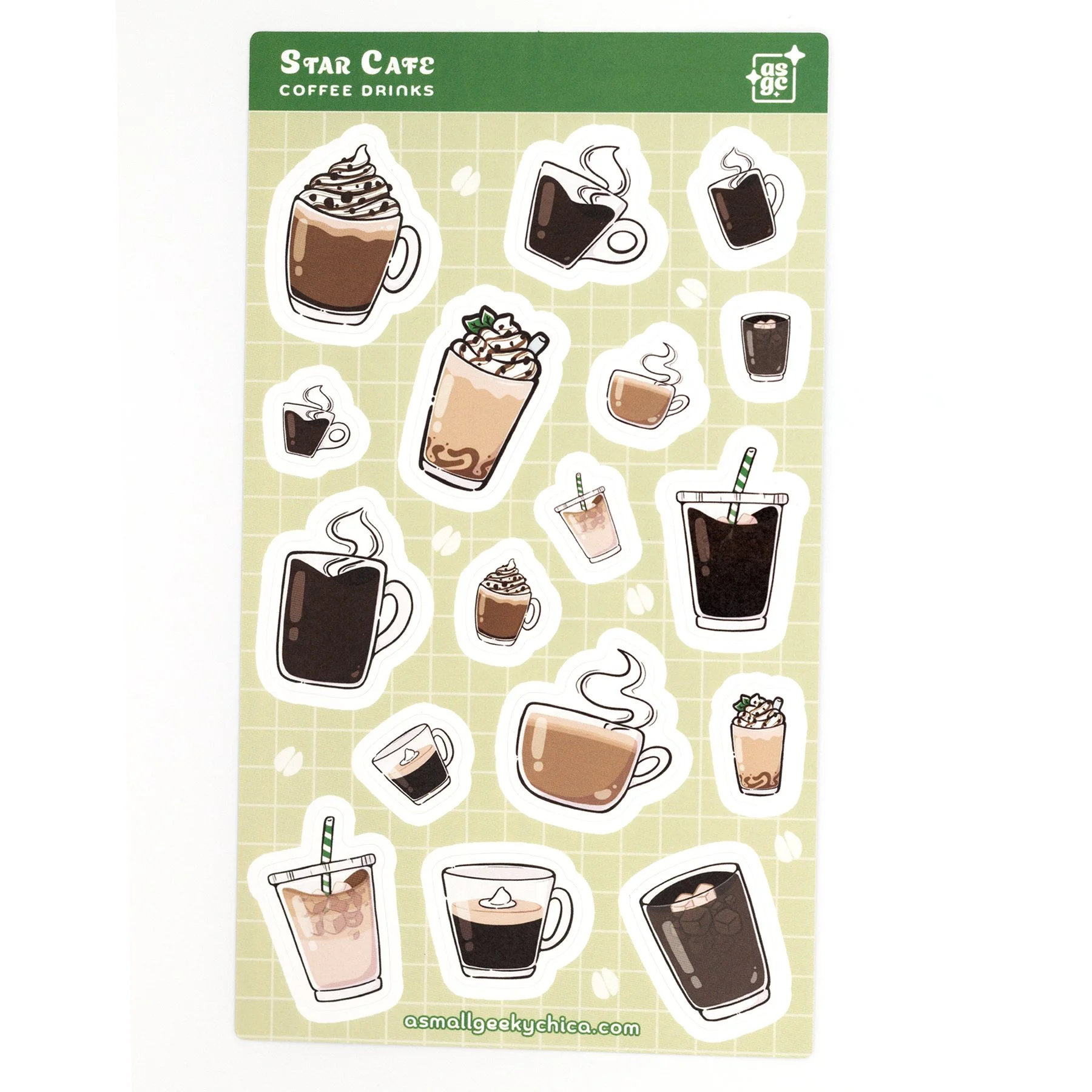 Star Cafe: Coffee Drinks - Sticker Sheet