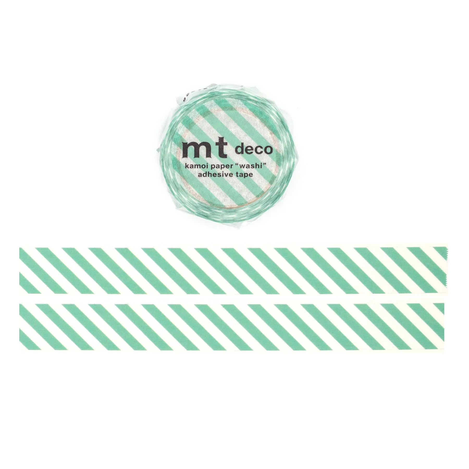 MT Washi Tape - Stripe Emerald Green