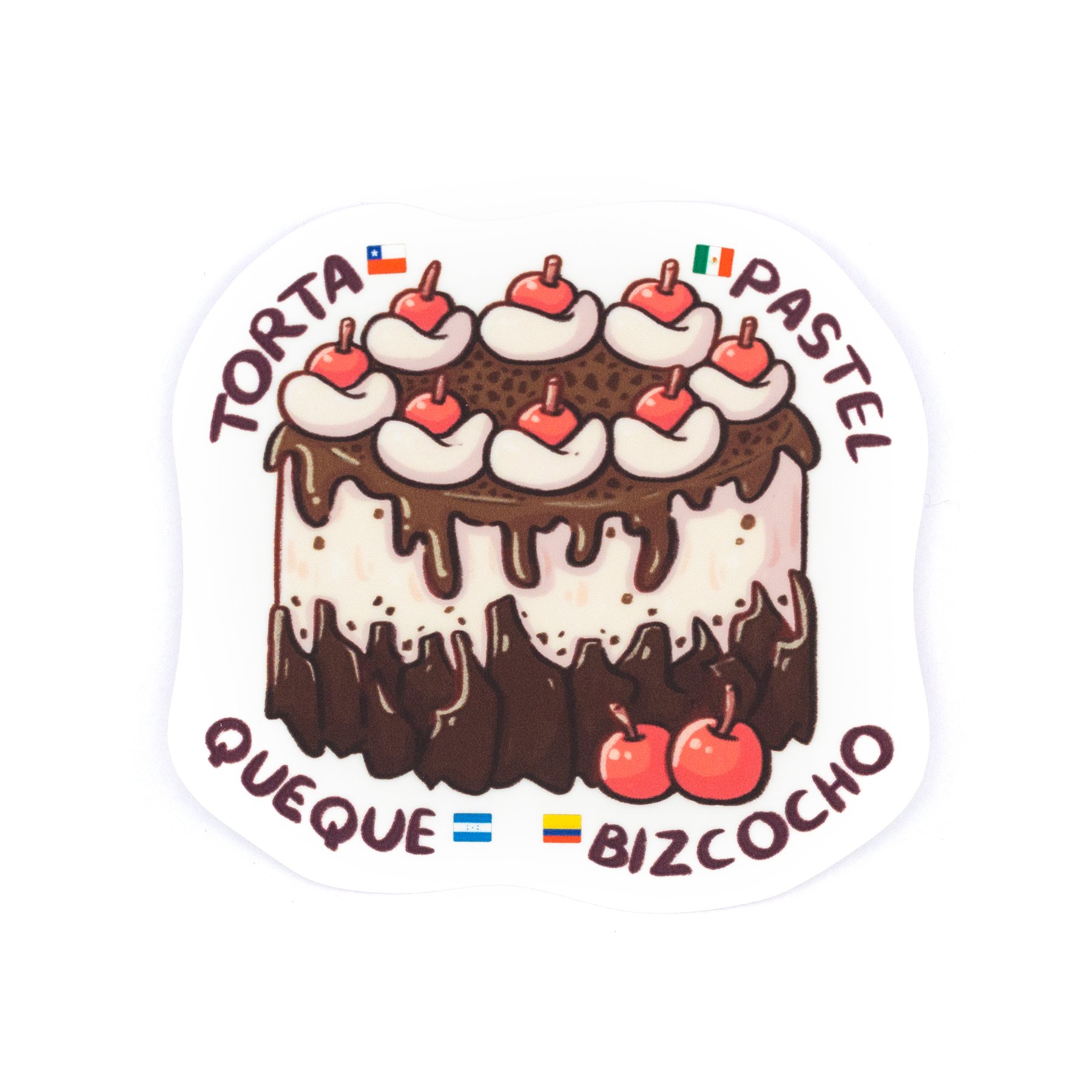 Cake AKA Torta, Pastel, Queque, Bizcocho Matte Vinyl Sticker