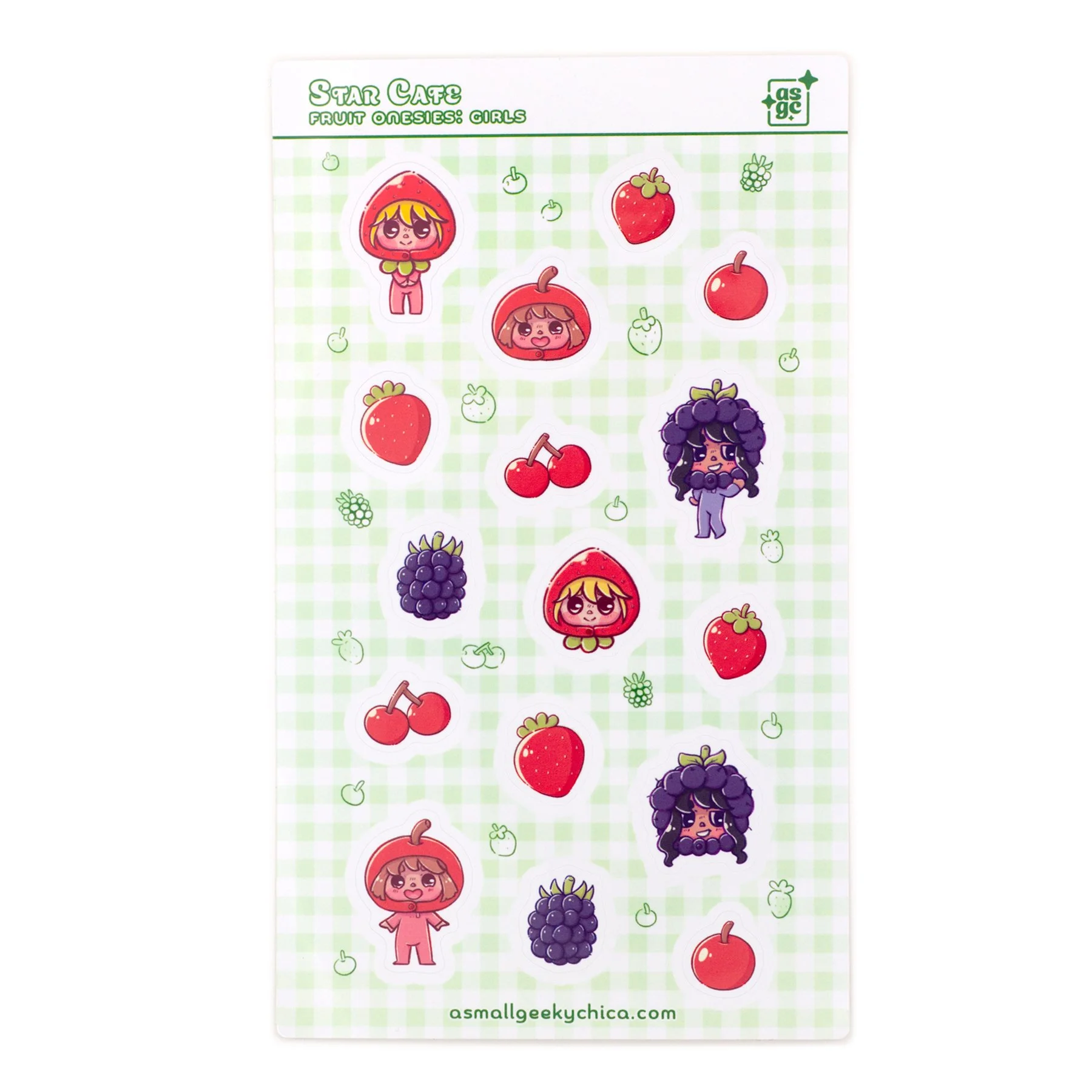 Star Cafe Fruit Onesies: All Girls - Sticker Sheet