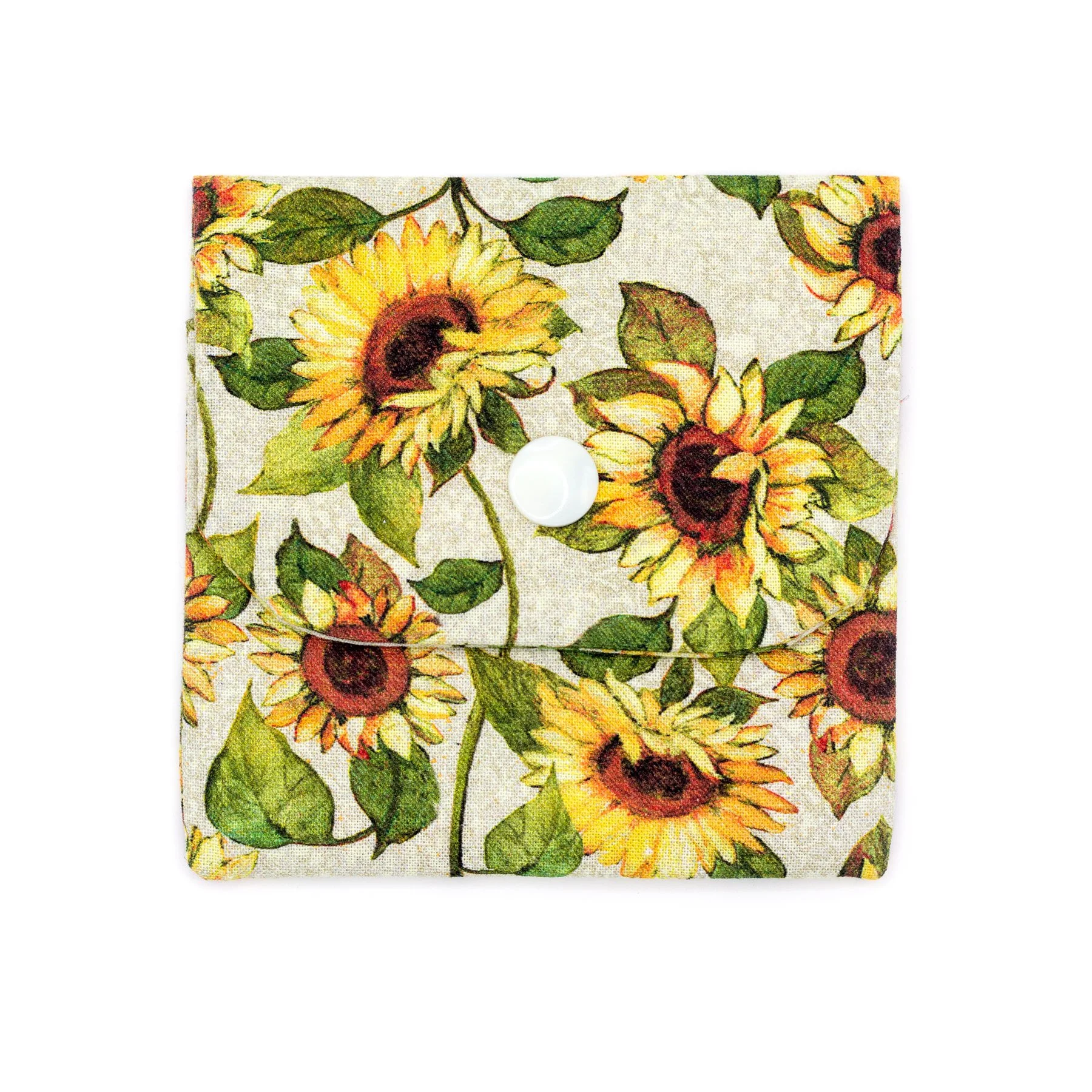 Sunflower Snap Button Pouch