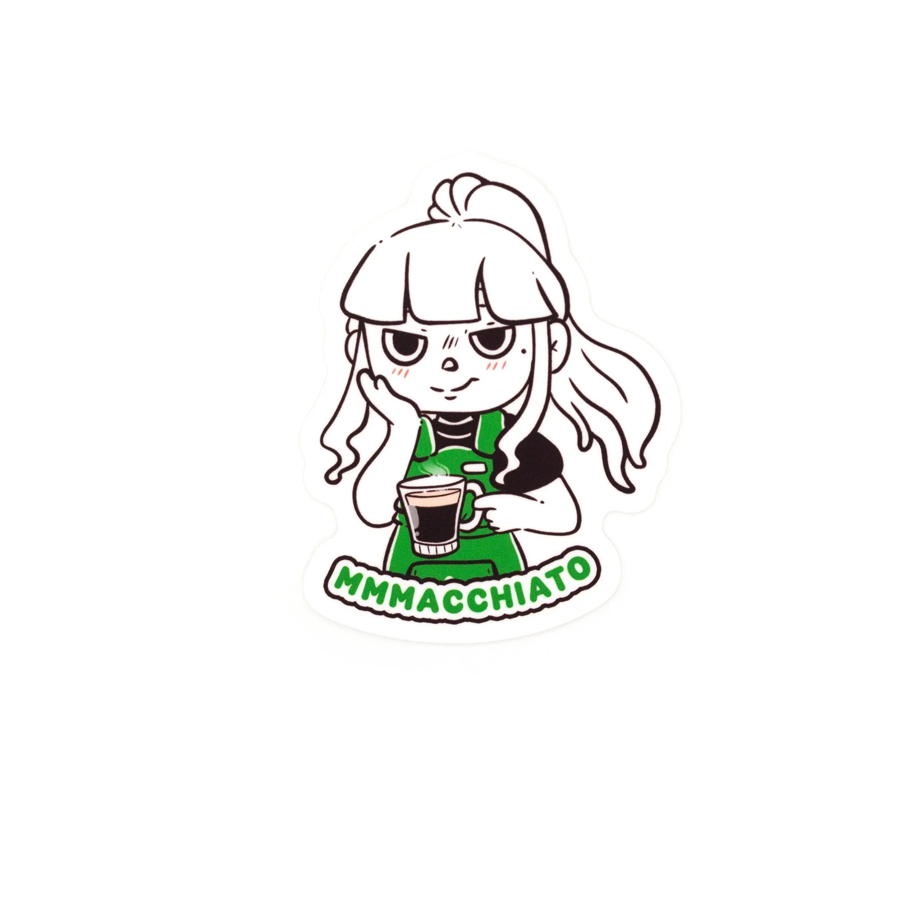 Mmmachiato Boa Matte Vinyl Sticker