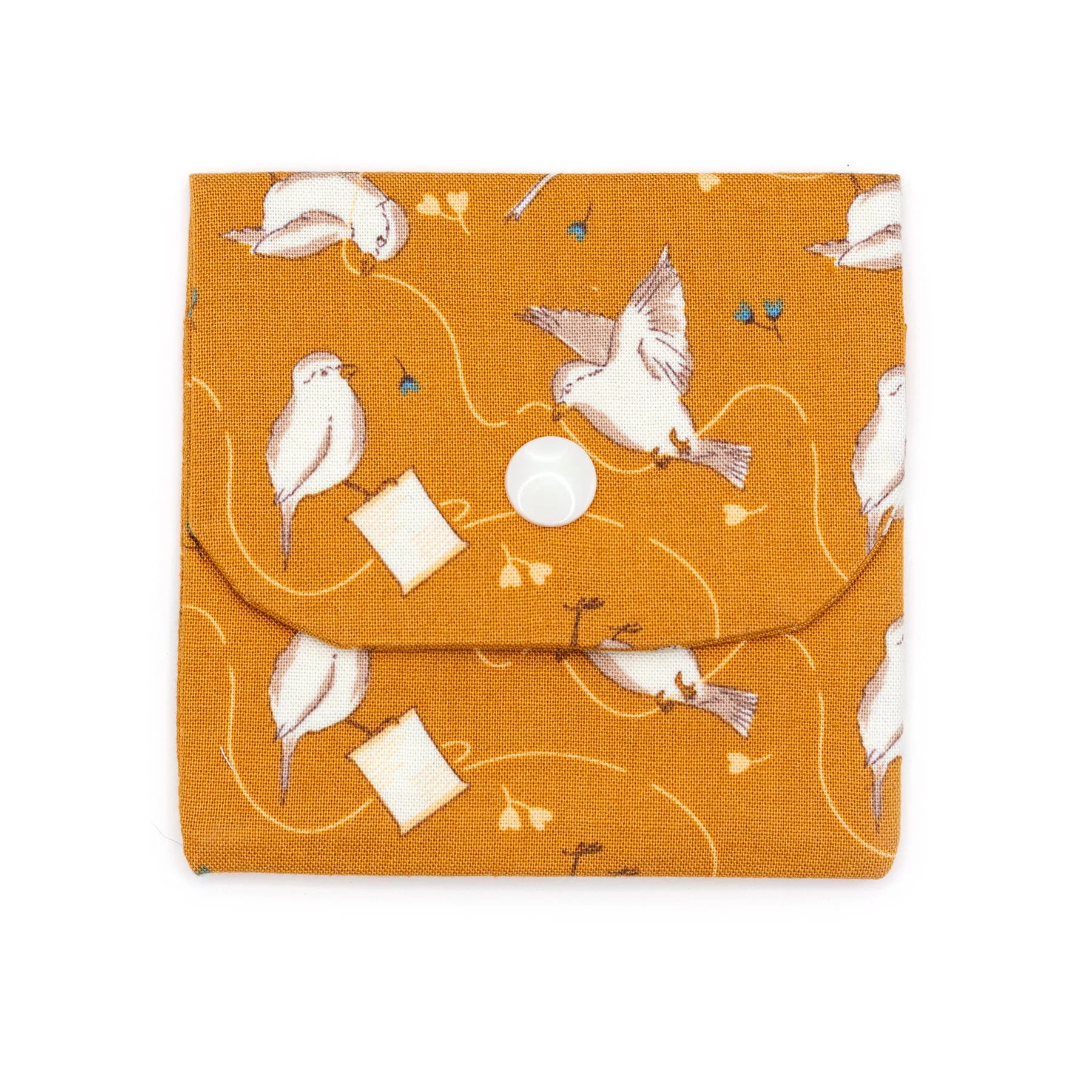 Birds Snap Button Pouch
