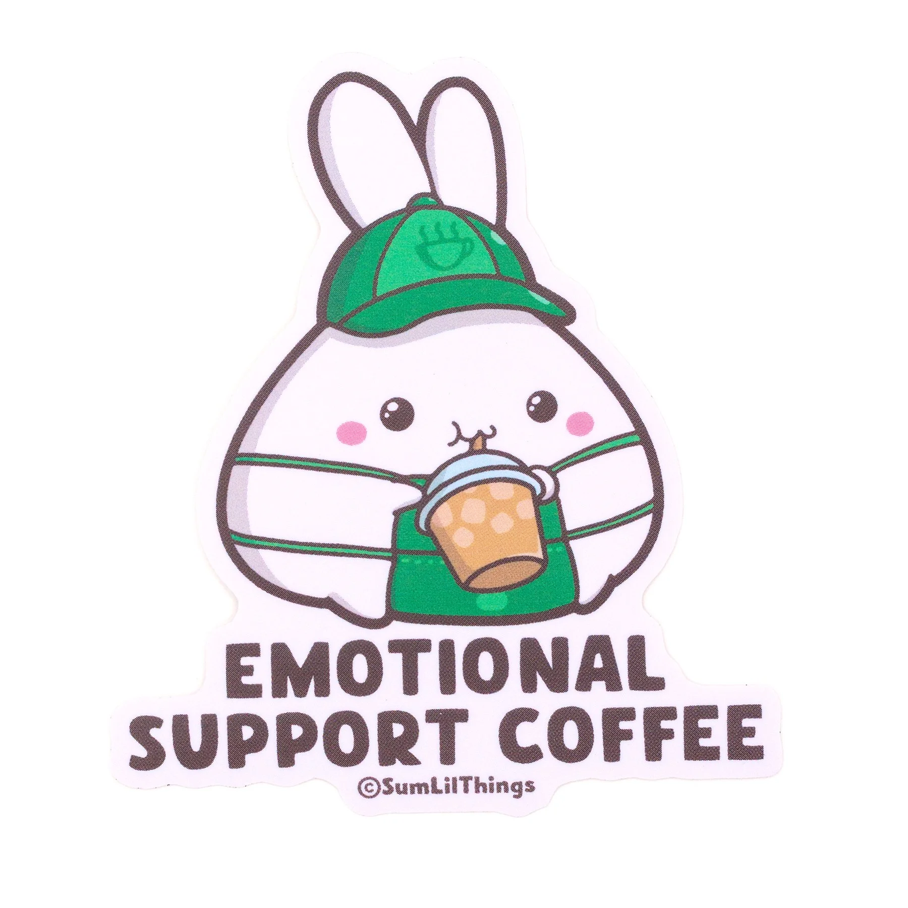 Emotional Support Coffee Vinyl Sticker