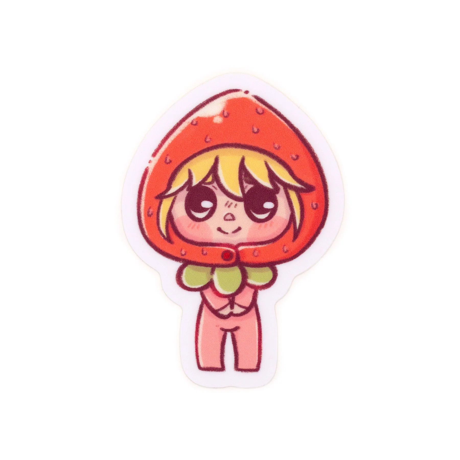 Star Cafe Fruit Onesies: Strawberry Melody Matte Vinyl Sticker