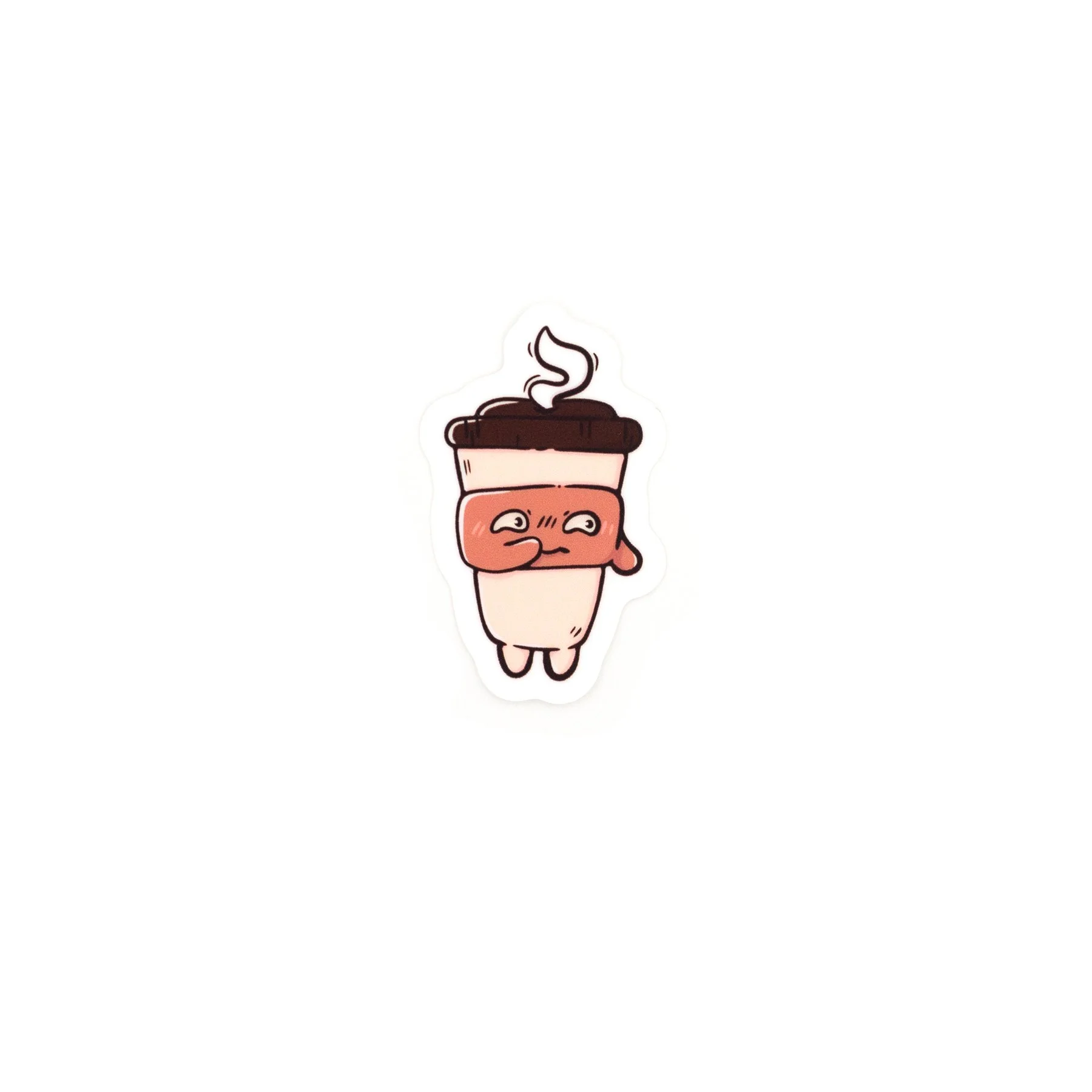 Snickering Coppi-kun, The Coffee Cup Mascot Matte Vinyl Sticker