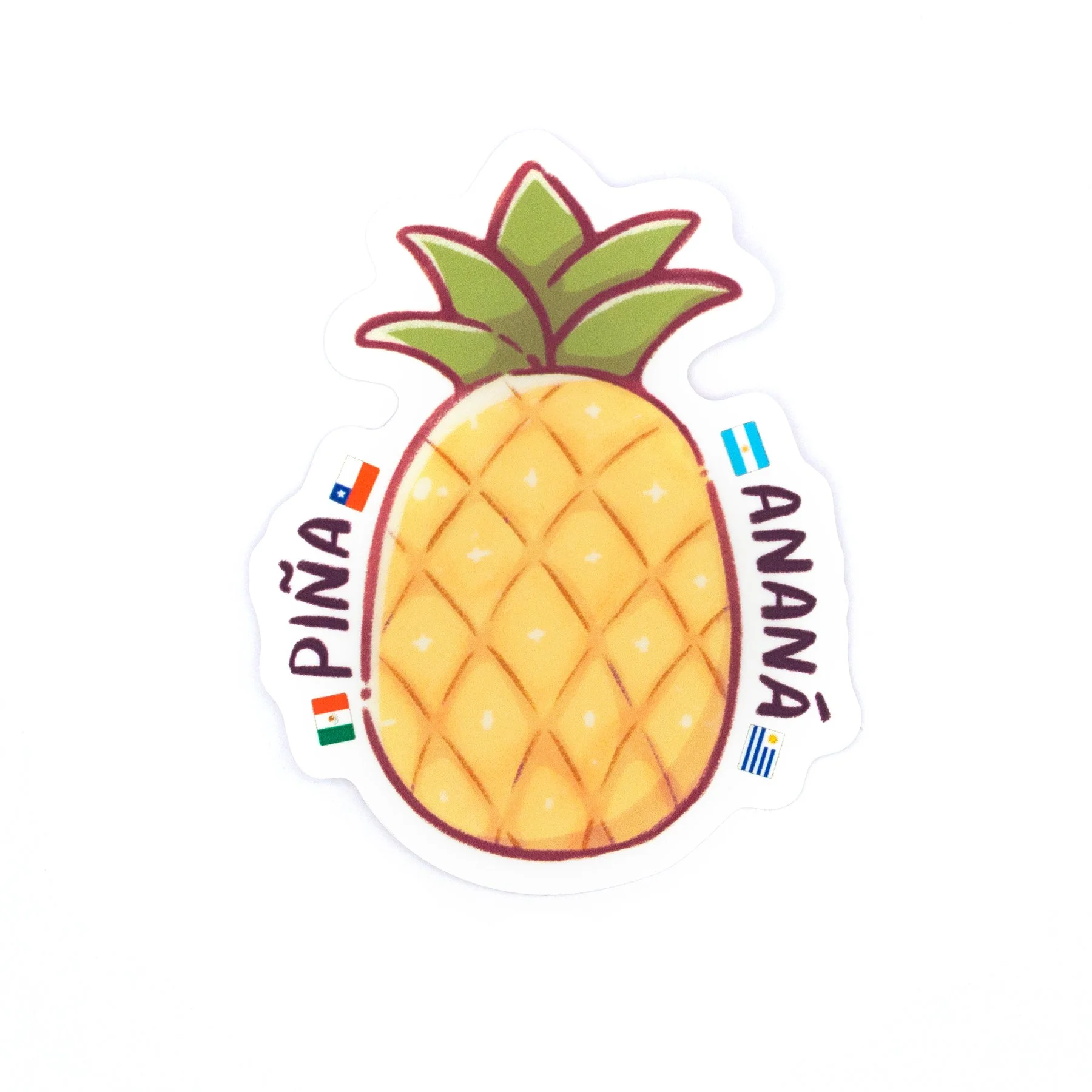Pineapple AKA Piña, Ananá Matte Vinyl Sticker