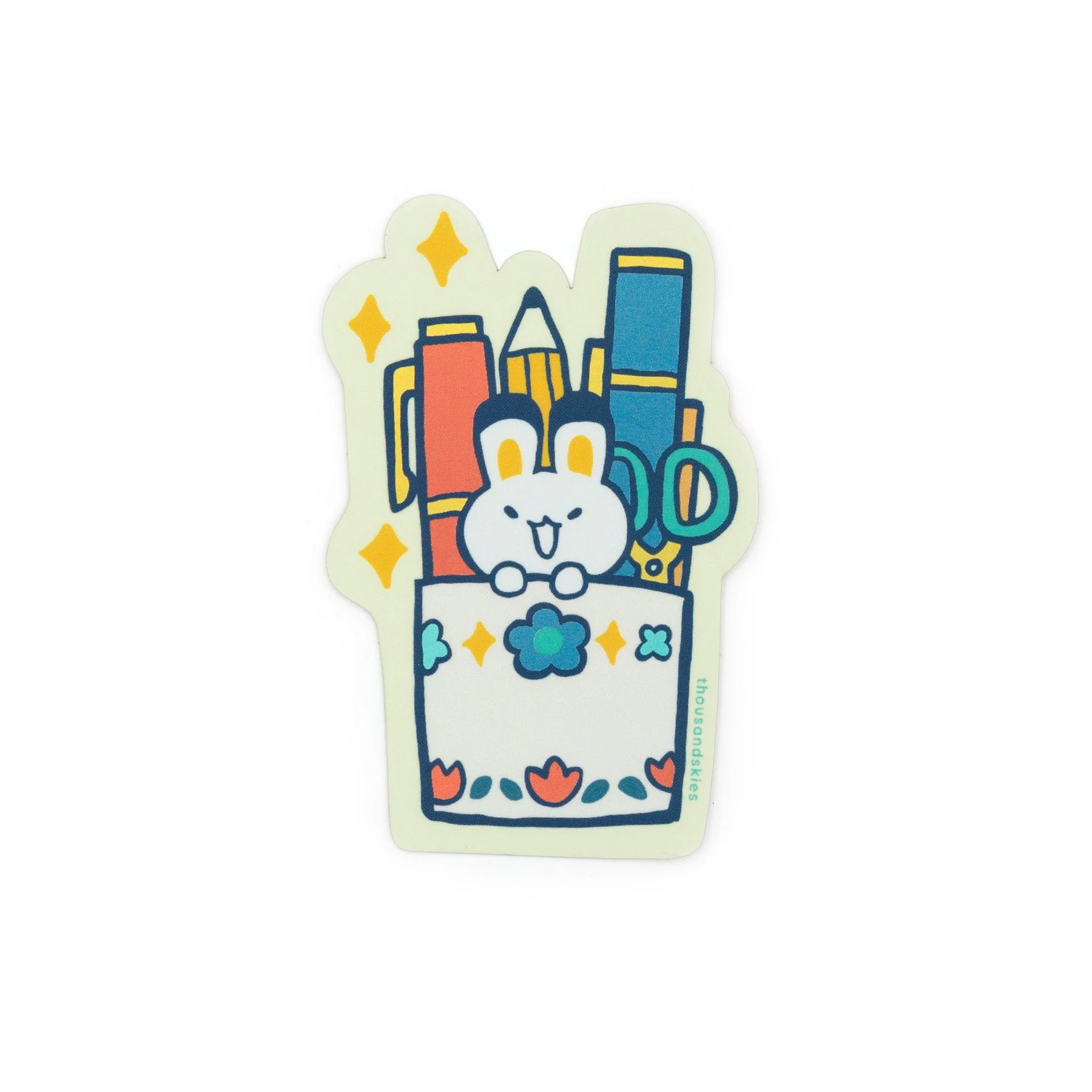 Pen Holder Vinyl Sticker (Holographic)