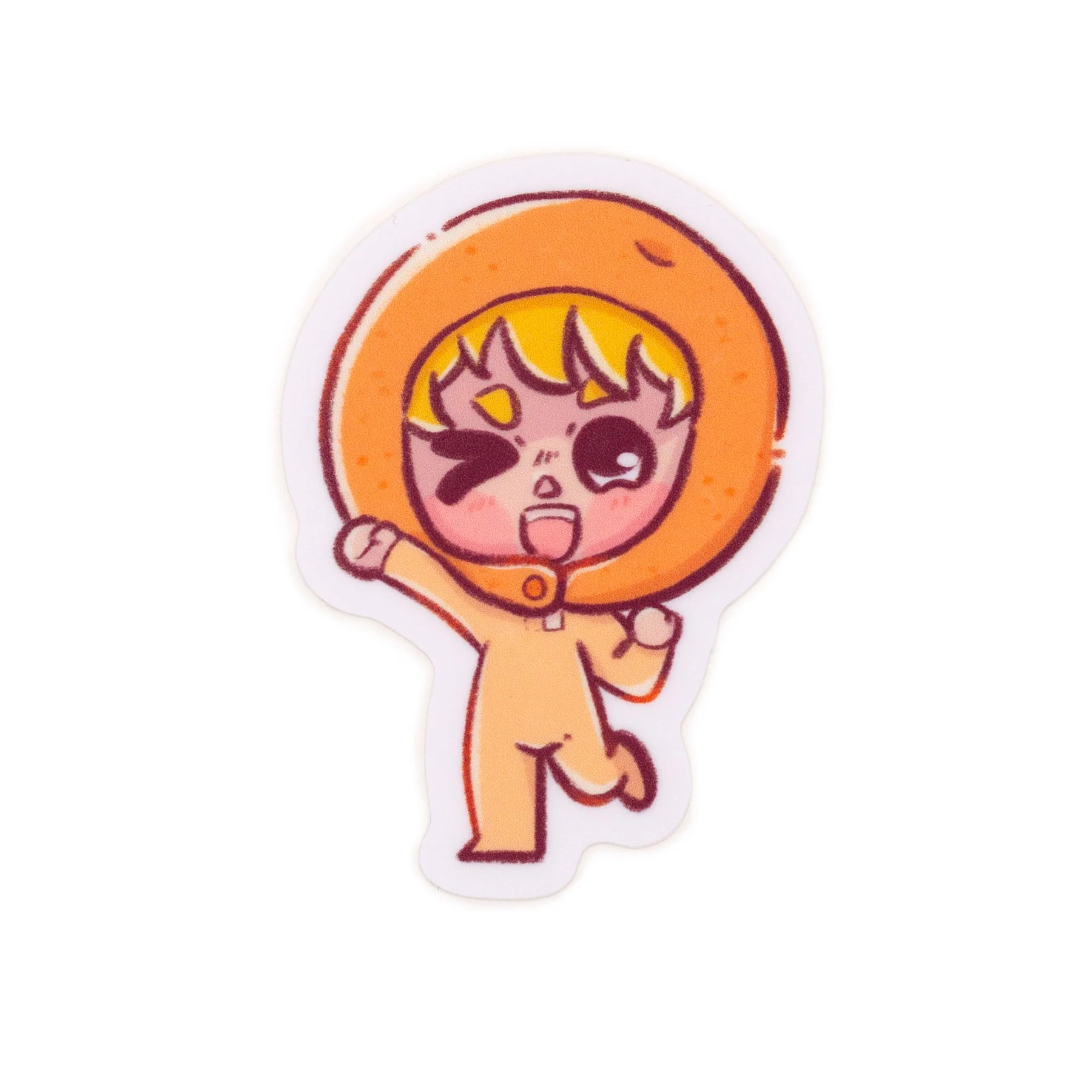 Star Cafe Fruit Onesies: Orange Luka Matte Vinyl Sticker