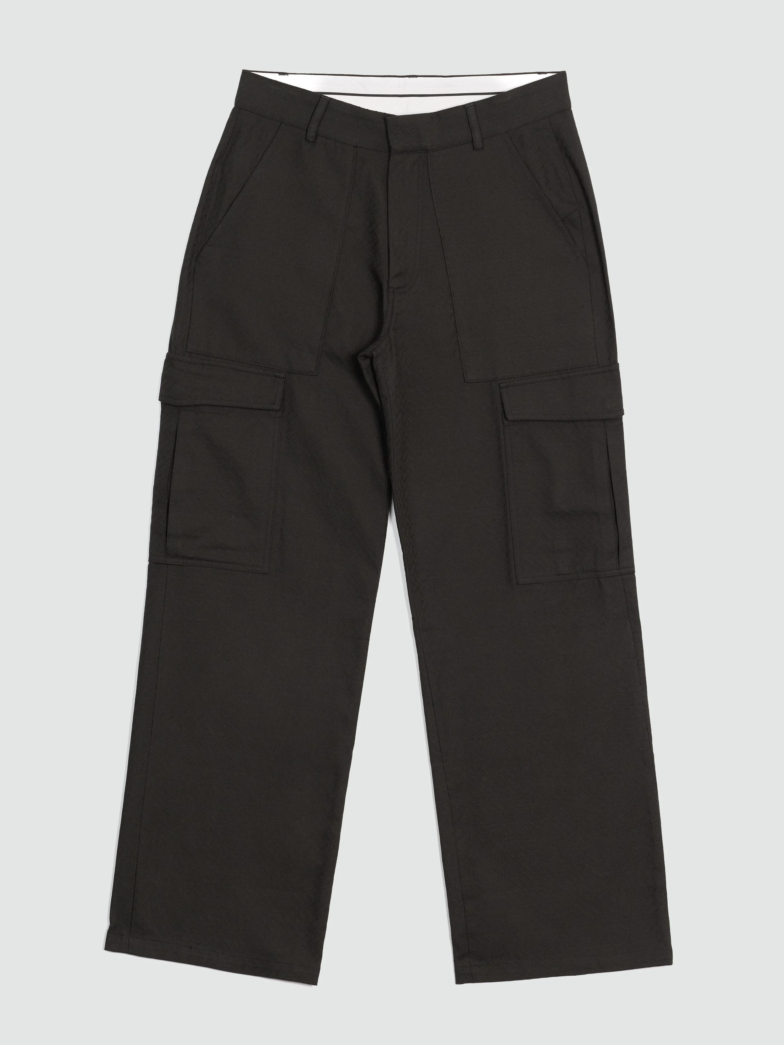 washed black pants trousers cargo pocket cotton mens raranga pant manaaki