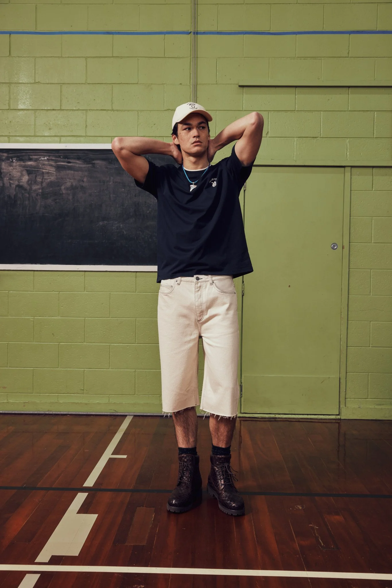 navy-off-white-tshirt-mens-cap—logo-stripe- nautical-jort-cut-off-denim-manaaki-the-landing—lookbook-ss26.jpg