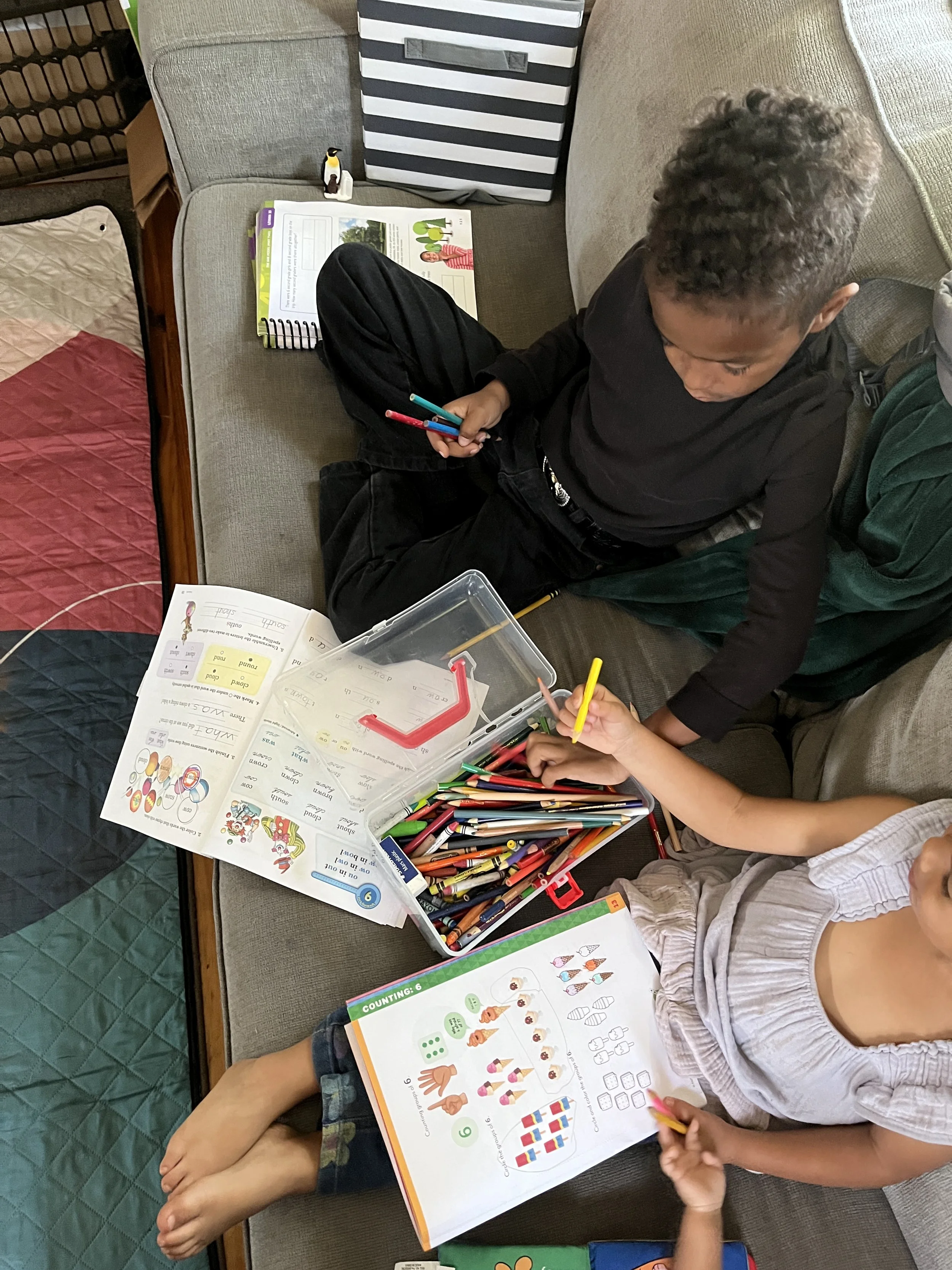 Our 2025–2026 Homeschool Curriculum Picks (7 yr &amp; 3 yr old)