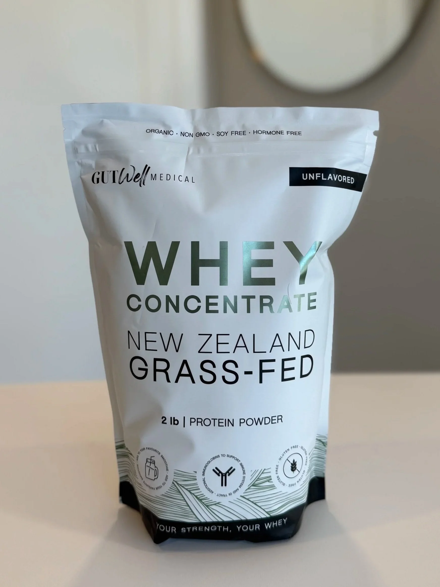 Whey Concentrate - Unflavored 2lb bag