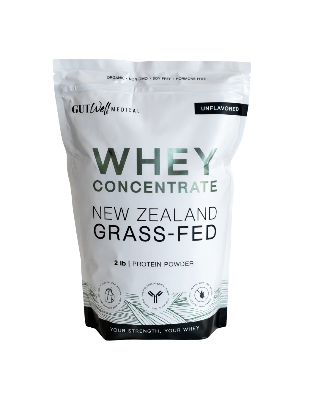 Whey Concentrate - Unflavored 2lb bag