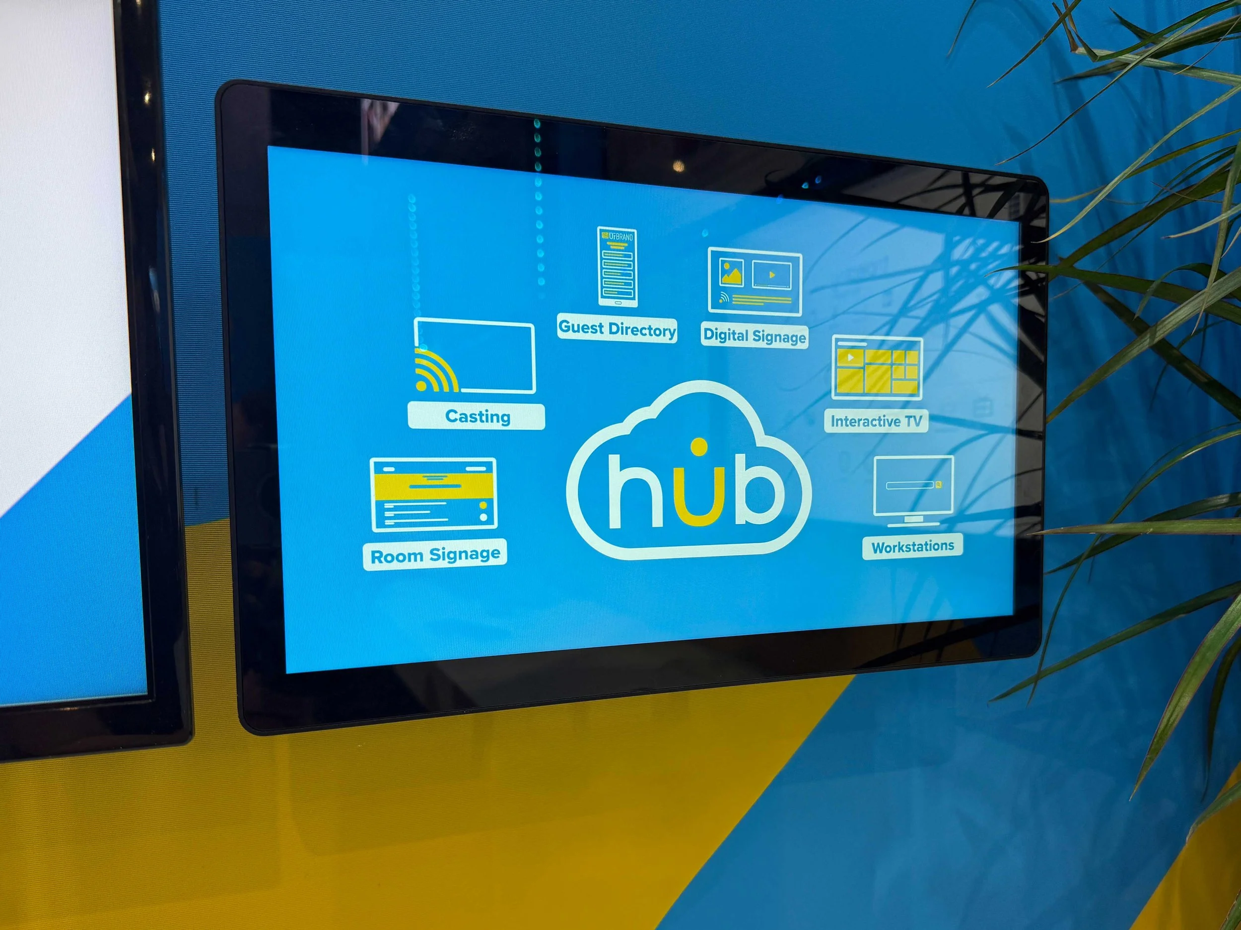 Bluefin display showing network hub management software.