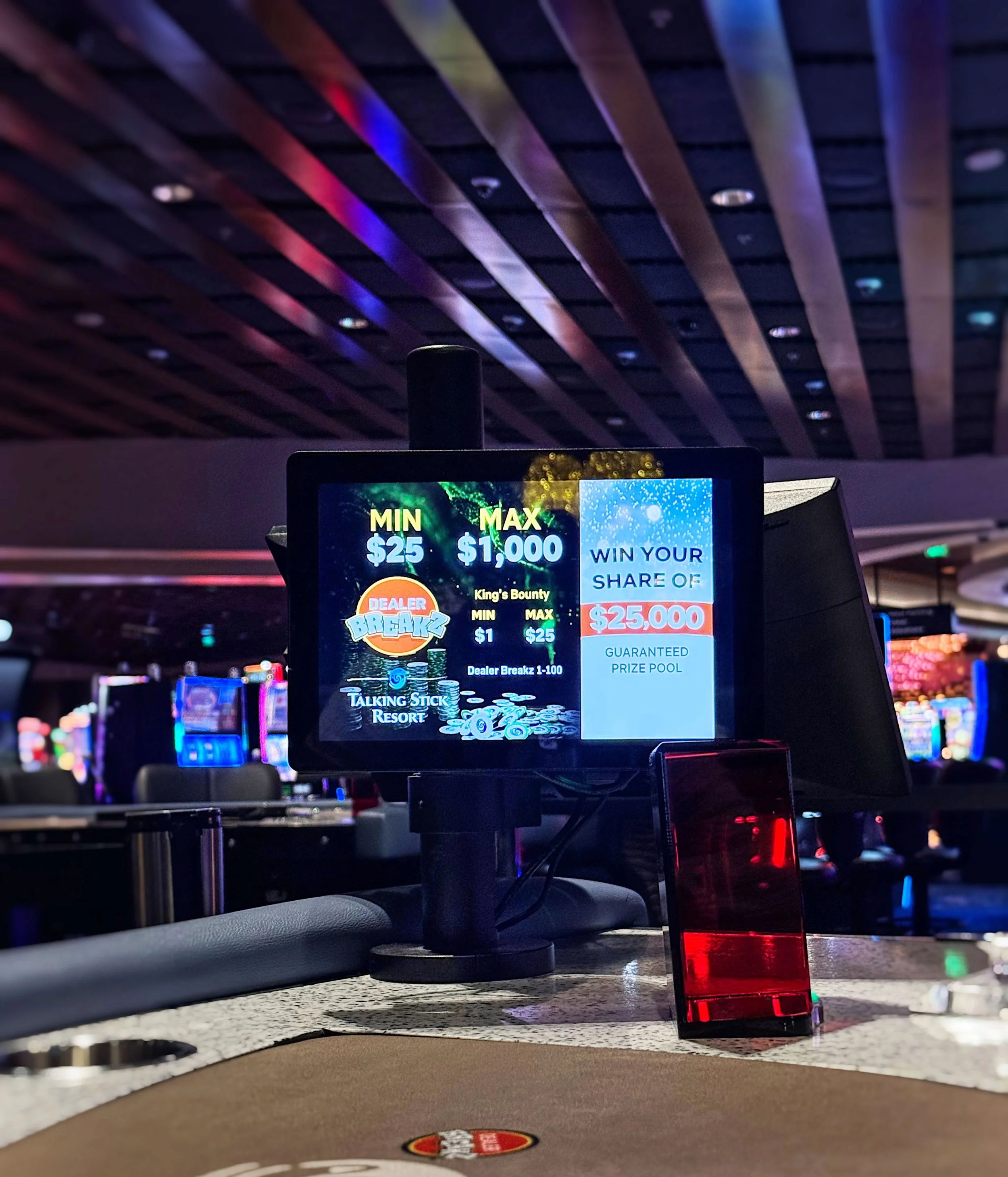 Bluefin 10 inch frameless non touch digital signage display with a low profile single cable connection