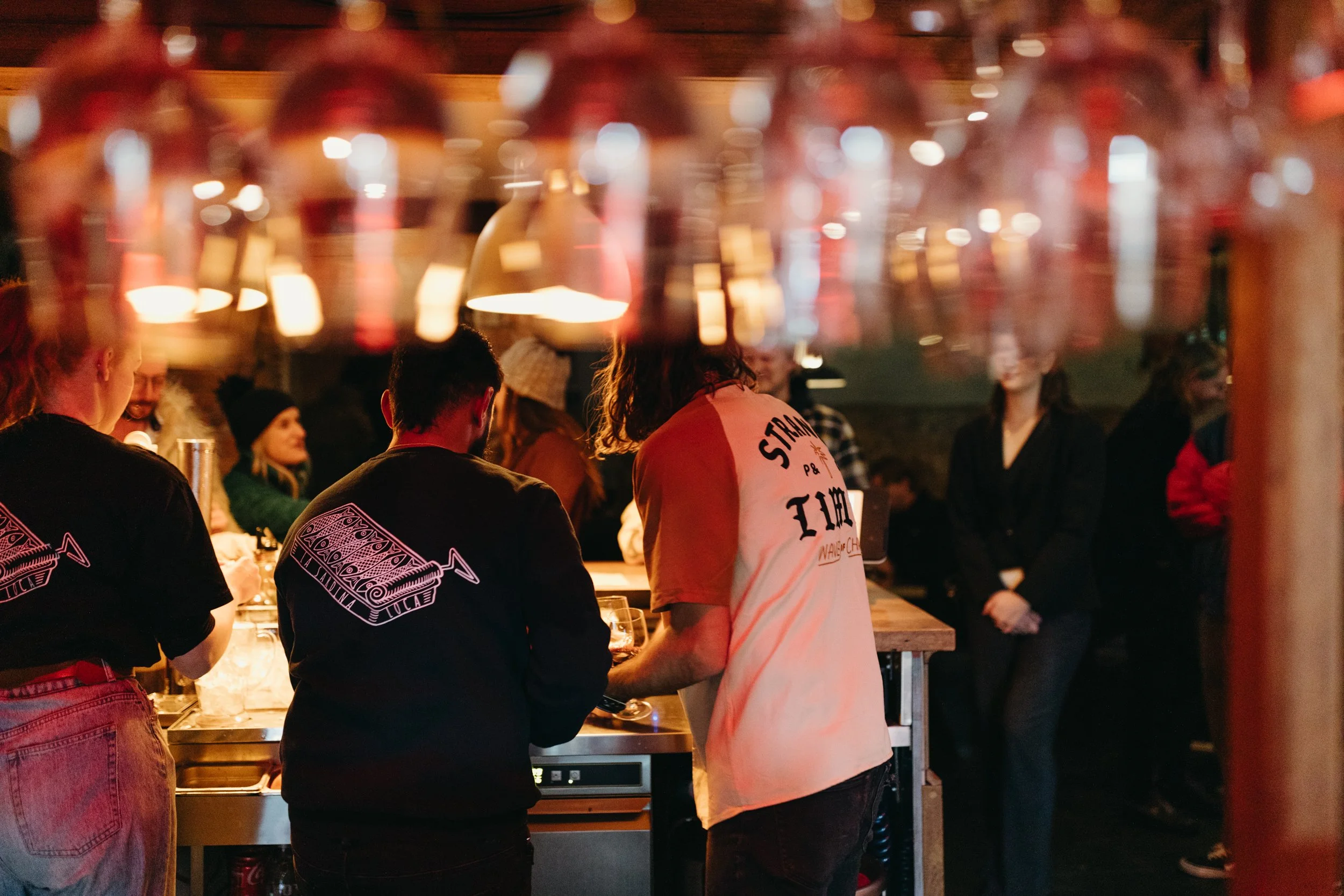 Hobart bar tenders working during event photography.